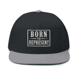 IWJ Cream Color Born To Represent Snapback Hat | Embroidered Cap