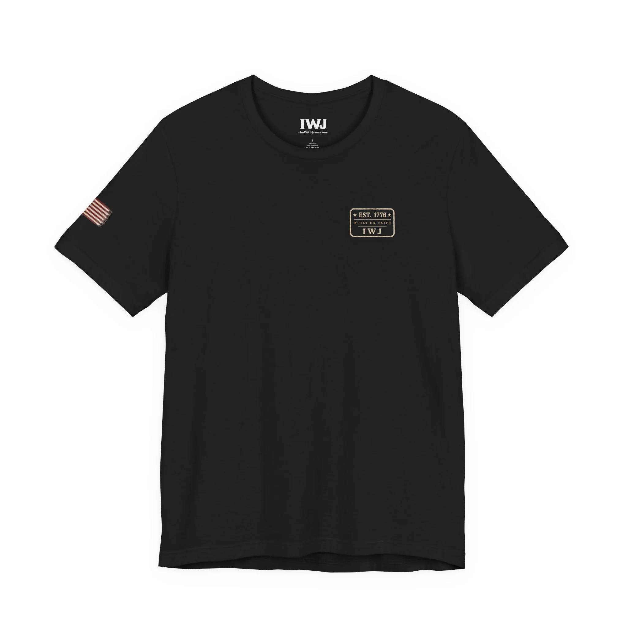 Faith & Freedom Flag IWJ Graphic Tee | Vintage USA Shirt - Image 7