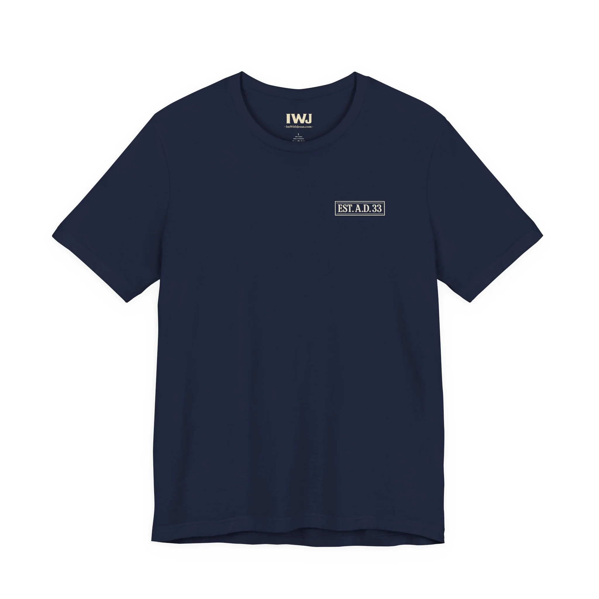 IWJ EST. A.D. 33 | I'm With Jesus Premium Christian T-Shirt - Image 7