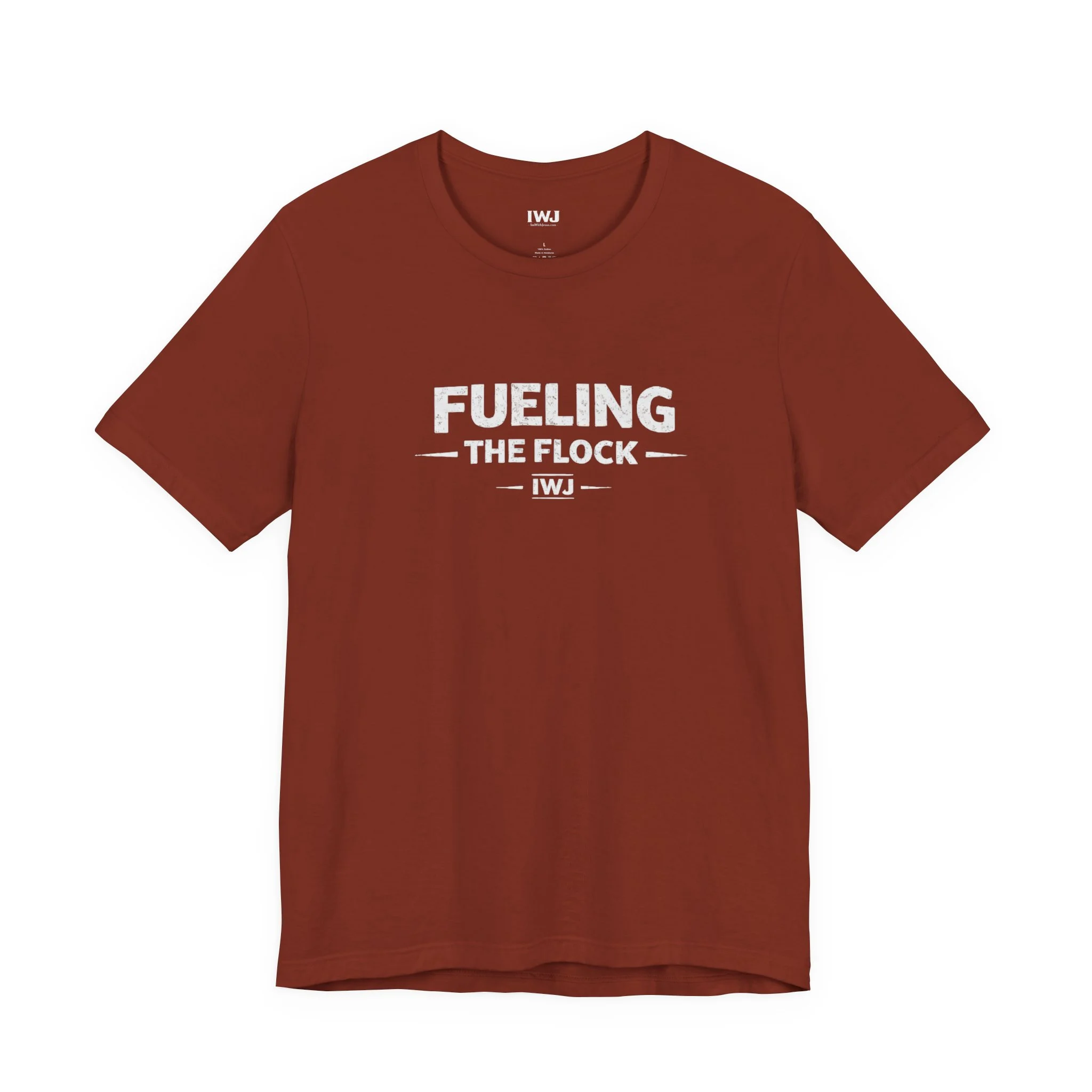 Fueling The Flock | IWJ Faith Family Powered By Food Tee | Cooking Shirt - Image 5