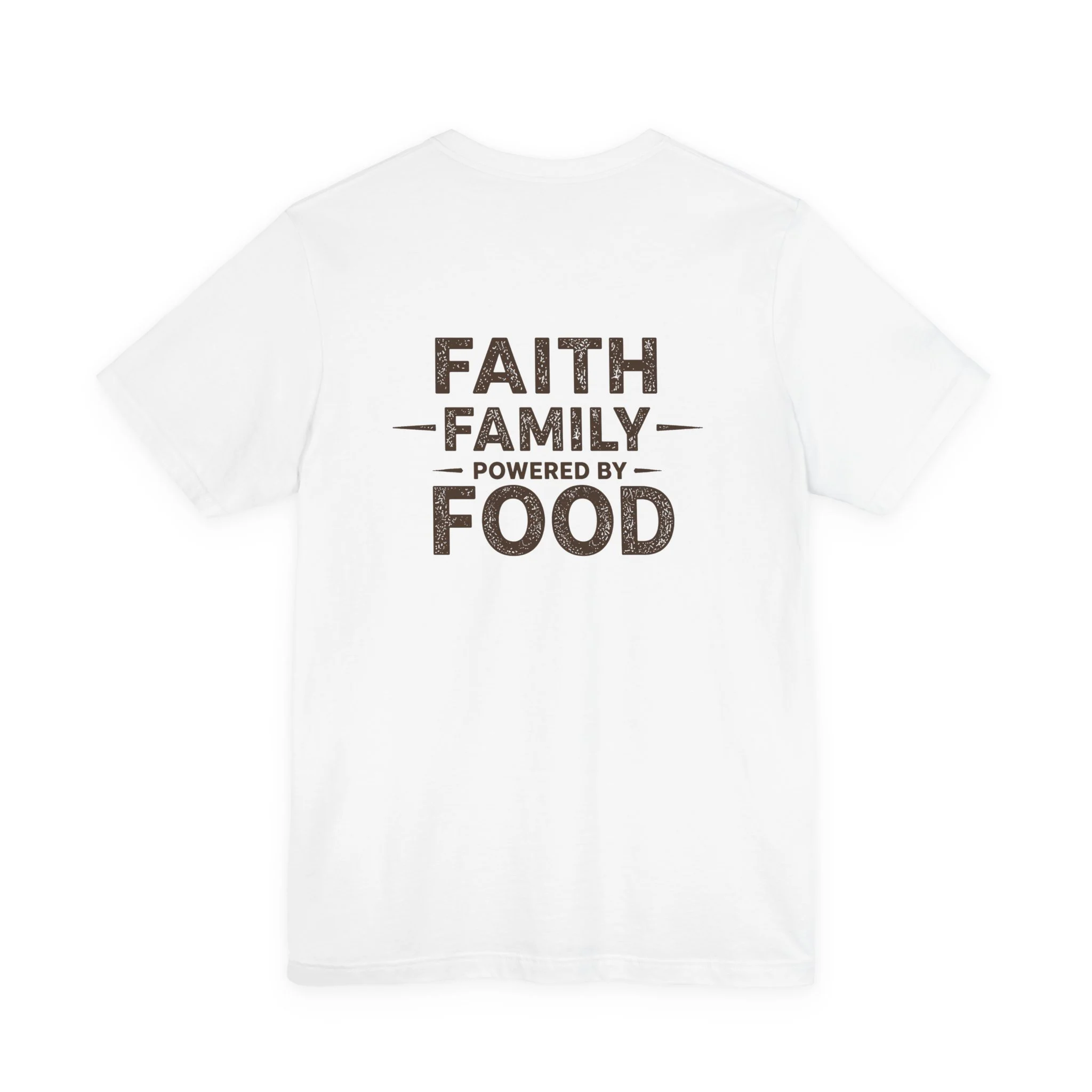 Fueling The Flock | IWJ Faith Family Powered By Food Tee | Cooking Shirt - Image 4