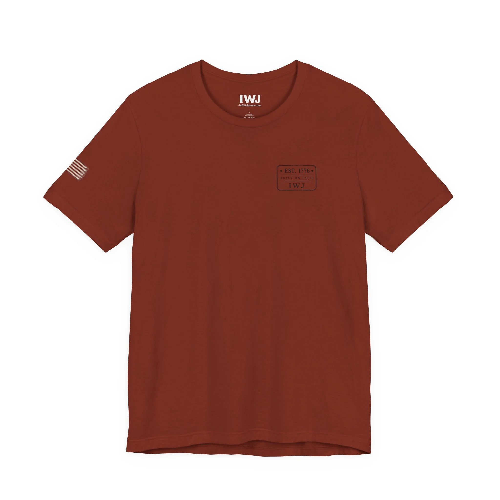 Faith & Freedom Flag IWJ Graphic Tee | Vintage USA Shirt - Image 5