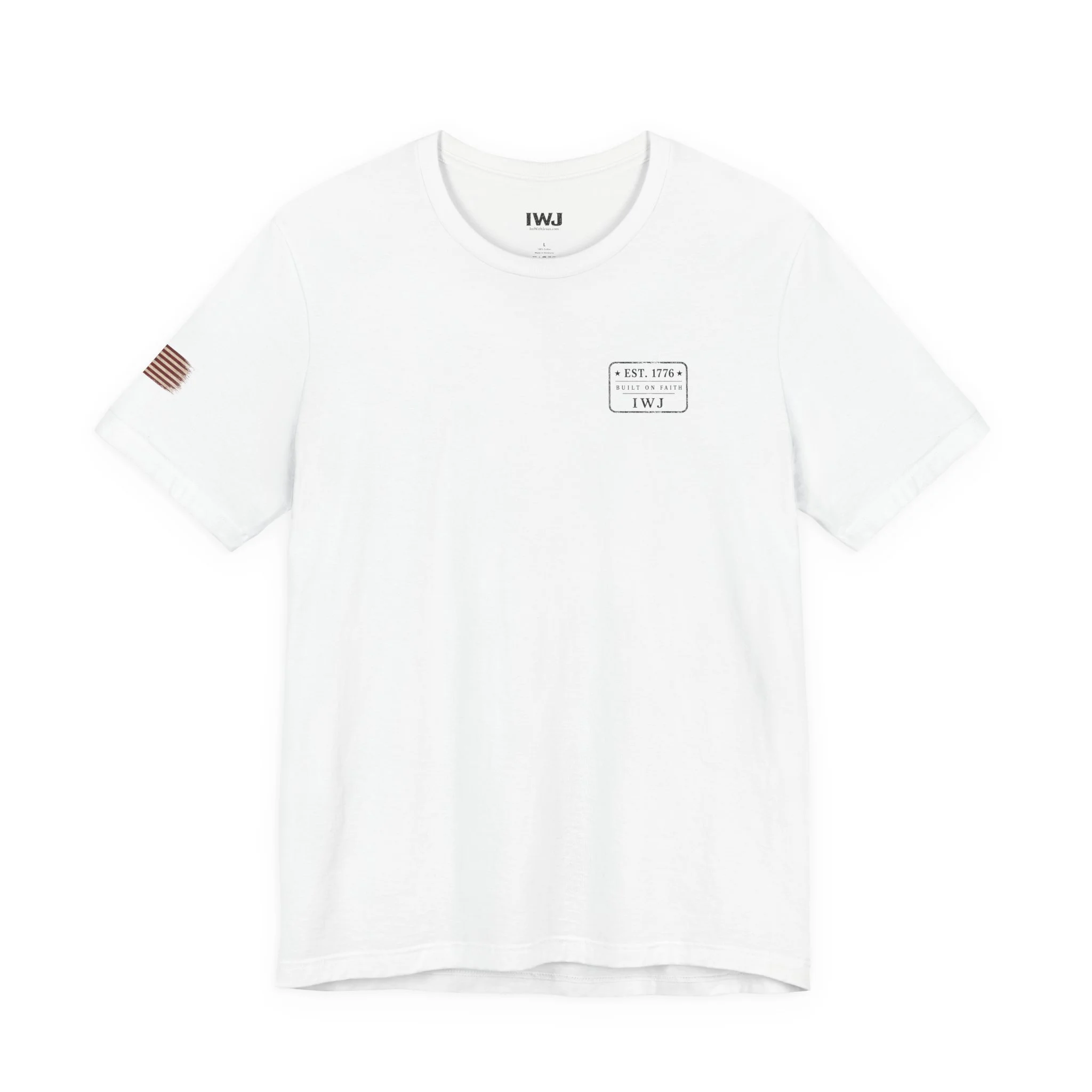 Faith & Freedom Flag IWJ Graphic Tee | Vintage USA Shirt - Image 3