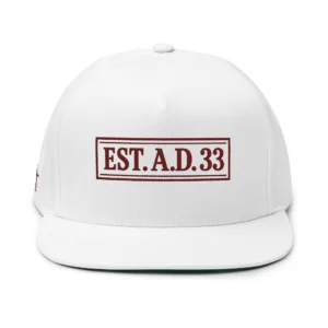 IWJ EST. A.D. 33 Snapback Hat | Brown Square Embroidered Hat