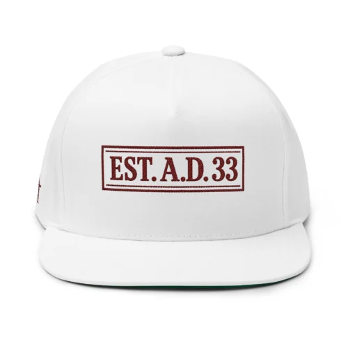 IWJ EST. A.D. 33 Snapback Hat | Brown Square Embroidered Hat