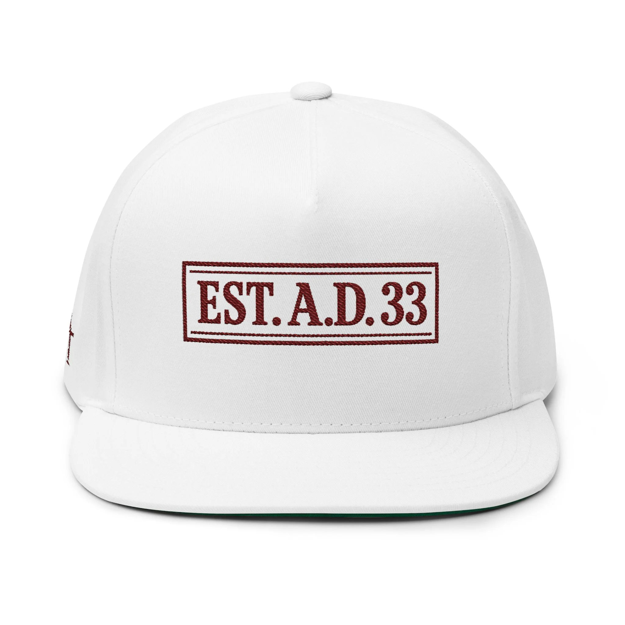 IWJ EST. A.D. 33 Snapback Hat | Brown Square Embroidered Hat