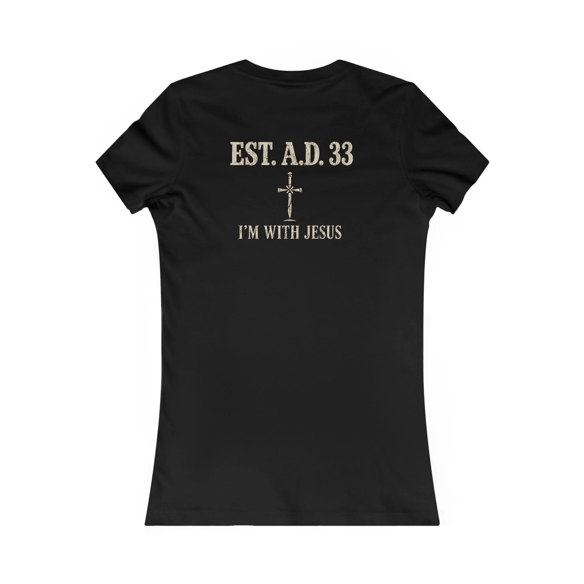 Women's IWJ EST. A.D. 33 | I'm With Jesus Christian T-Shirt - Image 6