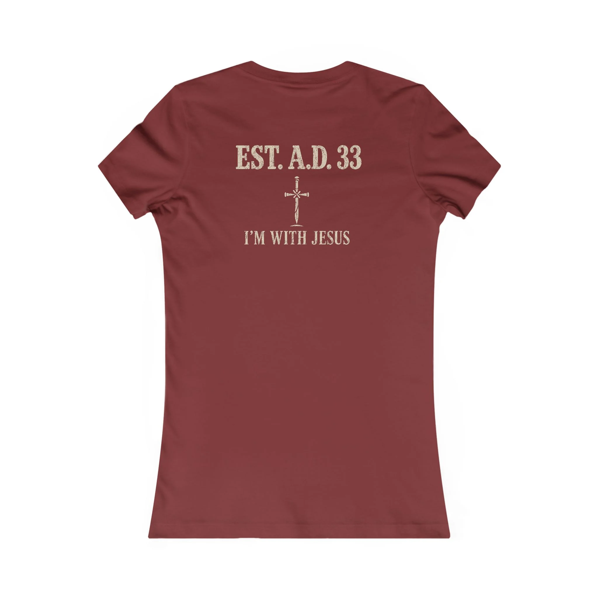 Women's IWJ EST. A.D. 33 | I'm With Jesus Christian T-Shirt - Image 8