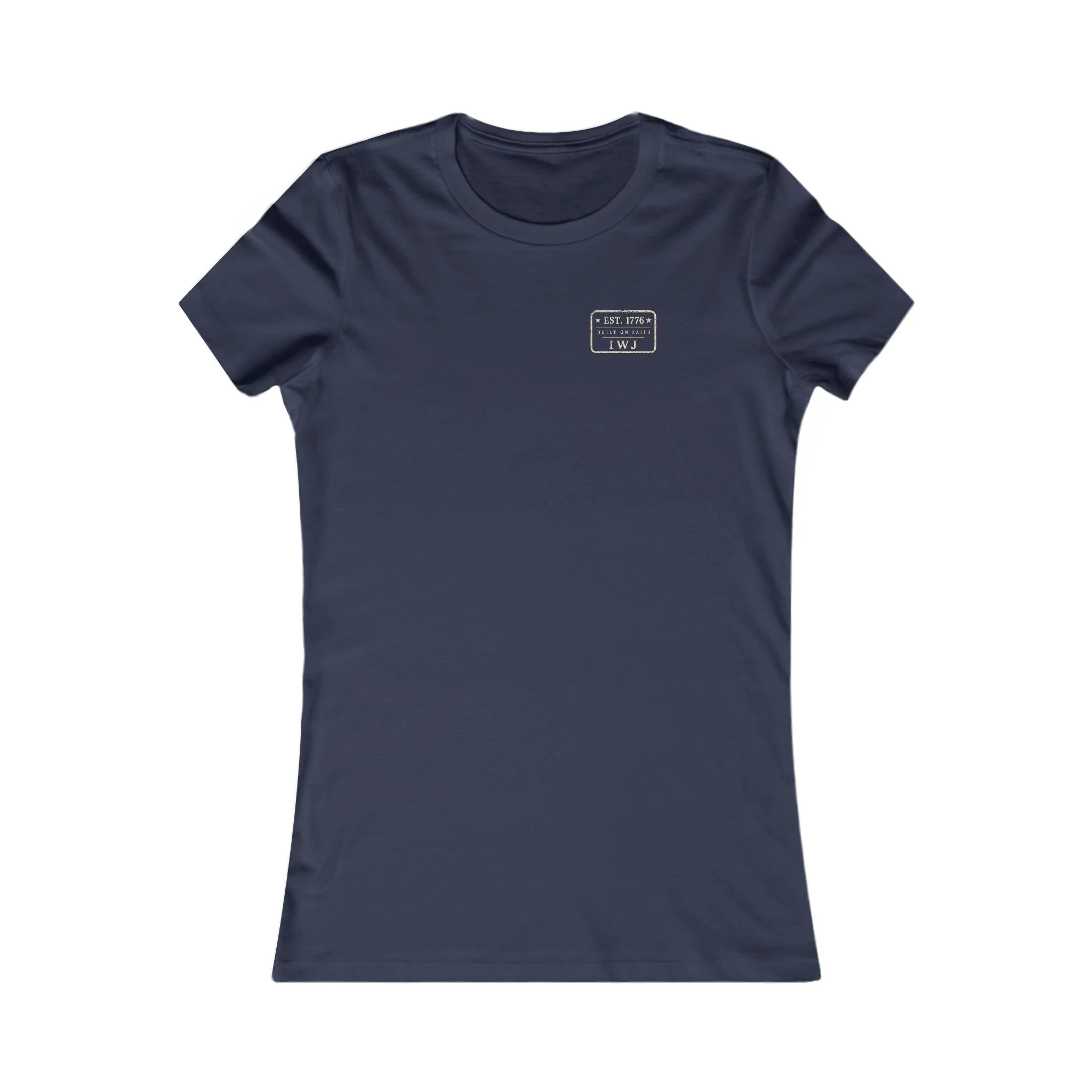 Women’s Built on Faith IWJ USA T-Shirt | EST. 1776 Patriotic Tee - Image 5