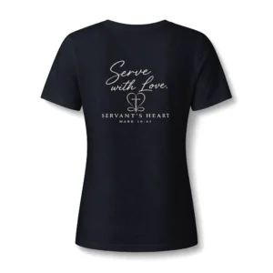 Serve With Love Women's V-Neck T-Shirt | IWJ Rebekah Line