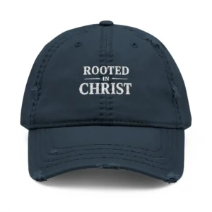 Rooted in Christ Dad Hat | Premium Embroidered Cap | Rebekah Line