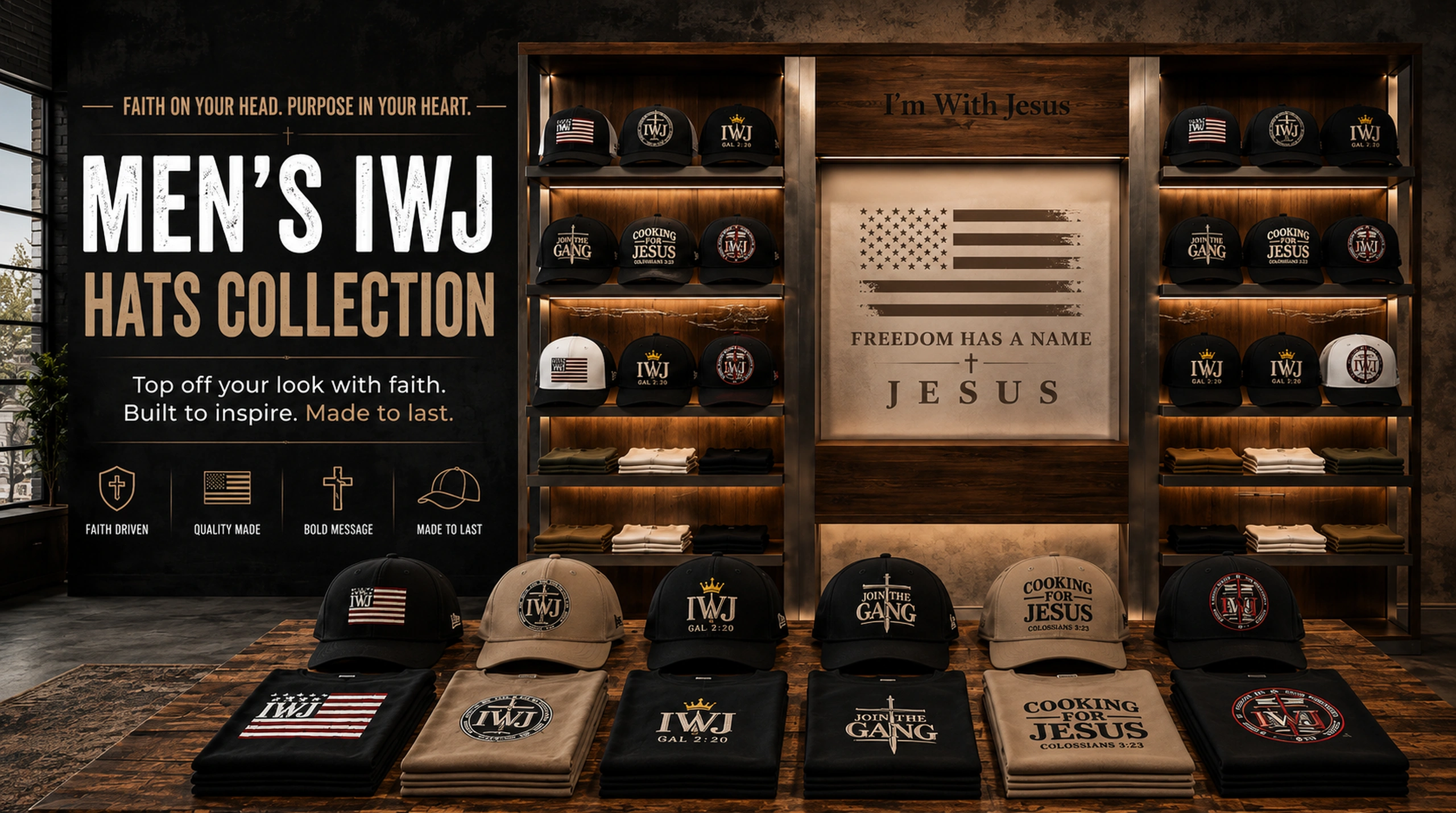 IWJ_Hats_Collection_Hero_2560x1429 I'm With Jesus Christian Apparel Hats