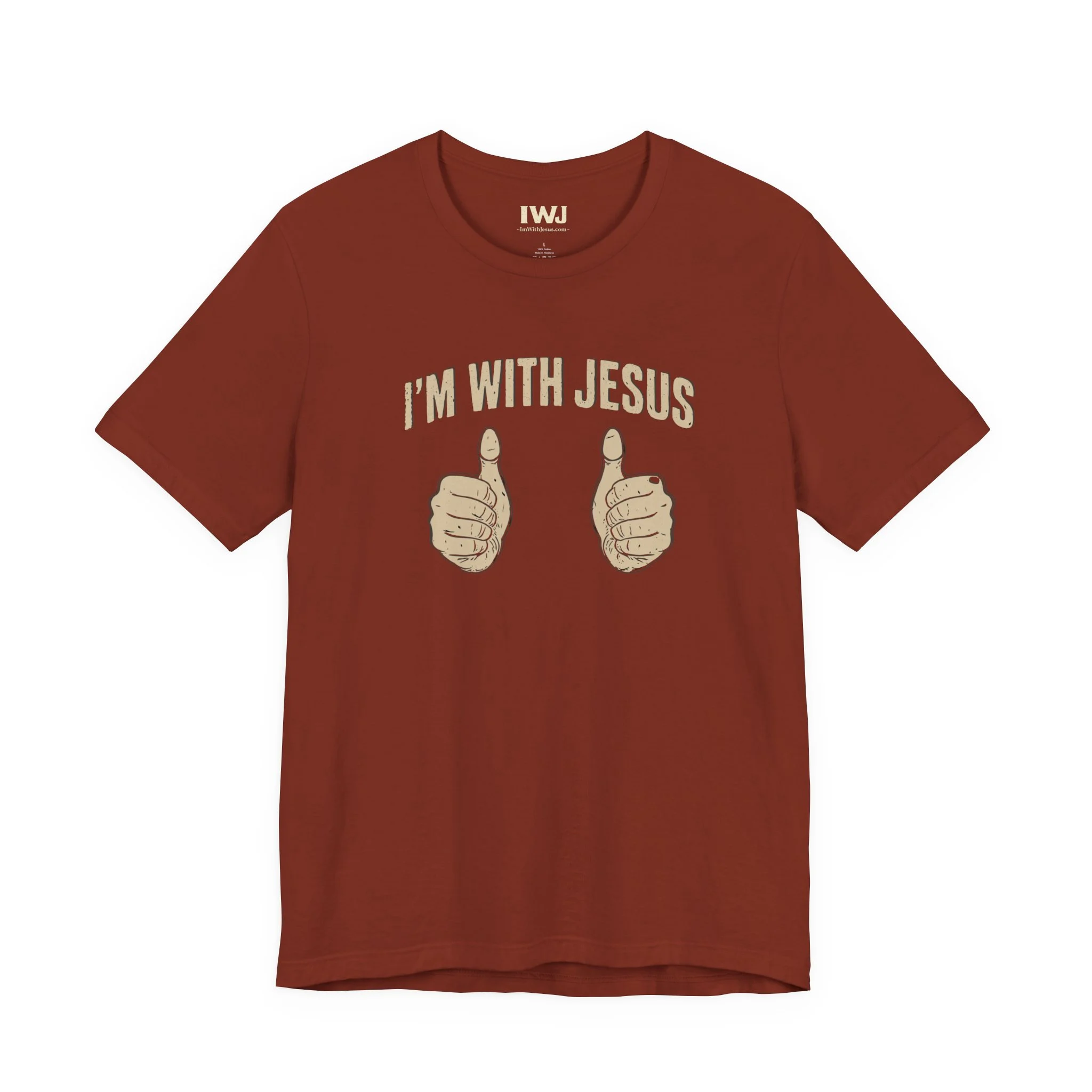 I’m With Jesus Front / Are You? Back T-Shirt | IWJ Faith Apparel - Image 4