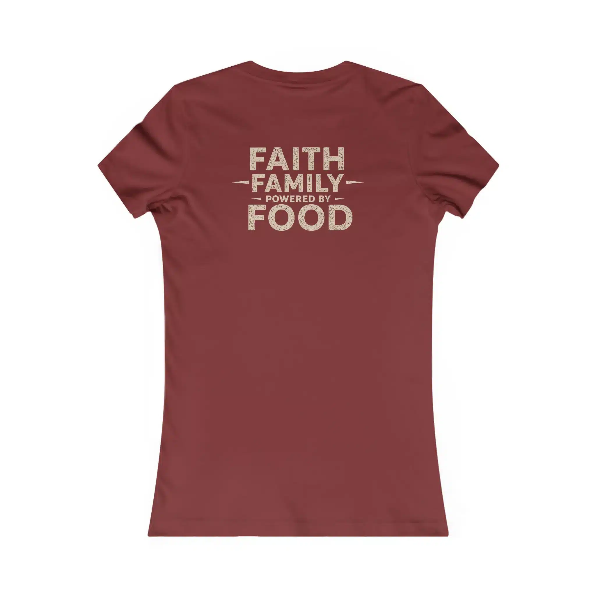 Women’s Faith Family Powered by Food T-Shirt | FTF Tee - Image 8