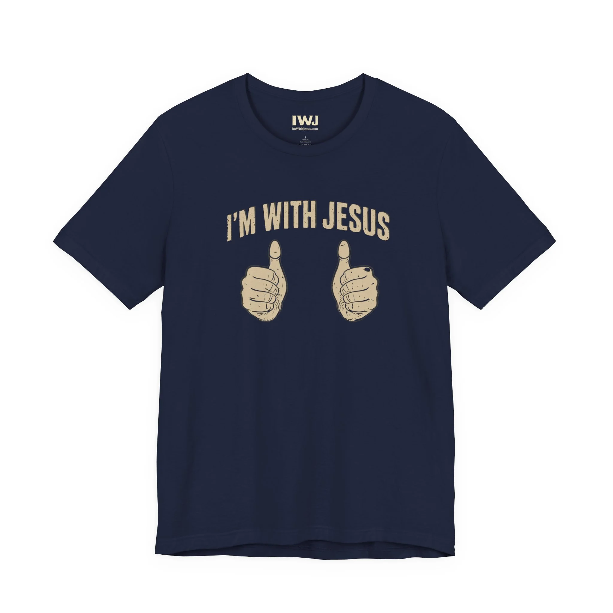 I’m With Jesus Front / Are You? Back T-Shirt | IWJ Faith Apparel - Image 2
