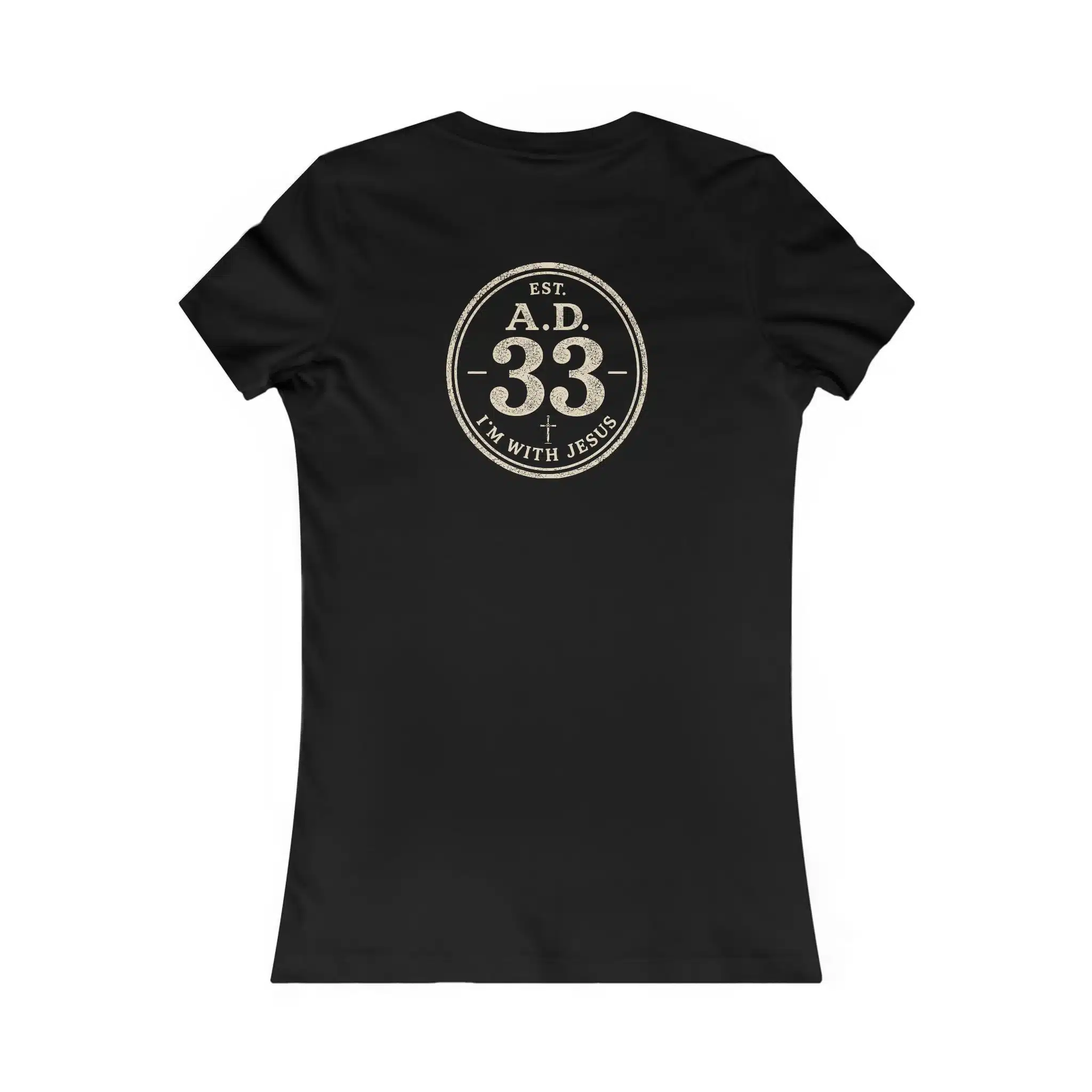 Women’s EST. A.D. 33 T-Shirt | Vintage Christian Shirt | I’m With Jesus - Image 4