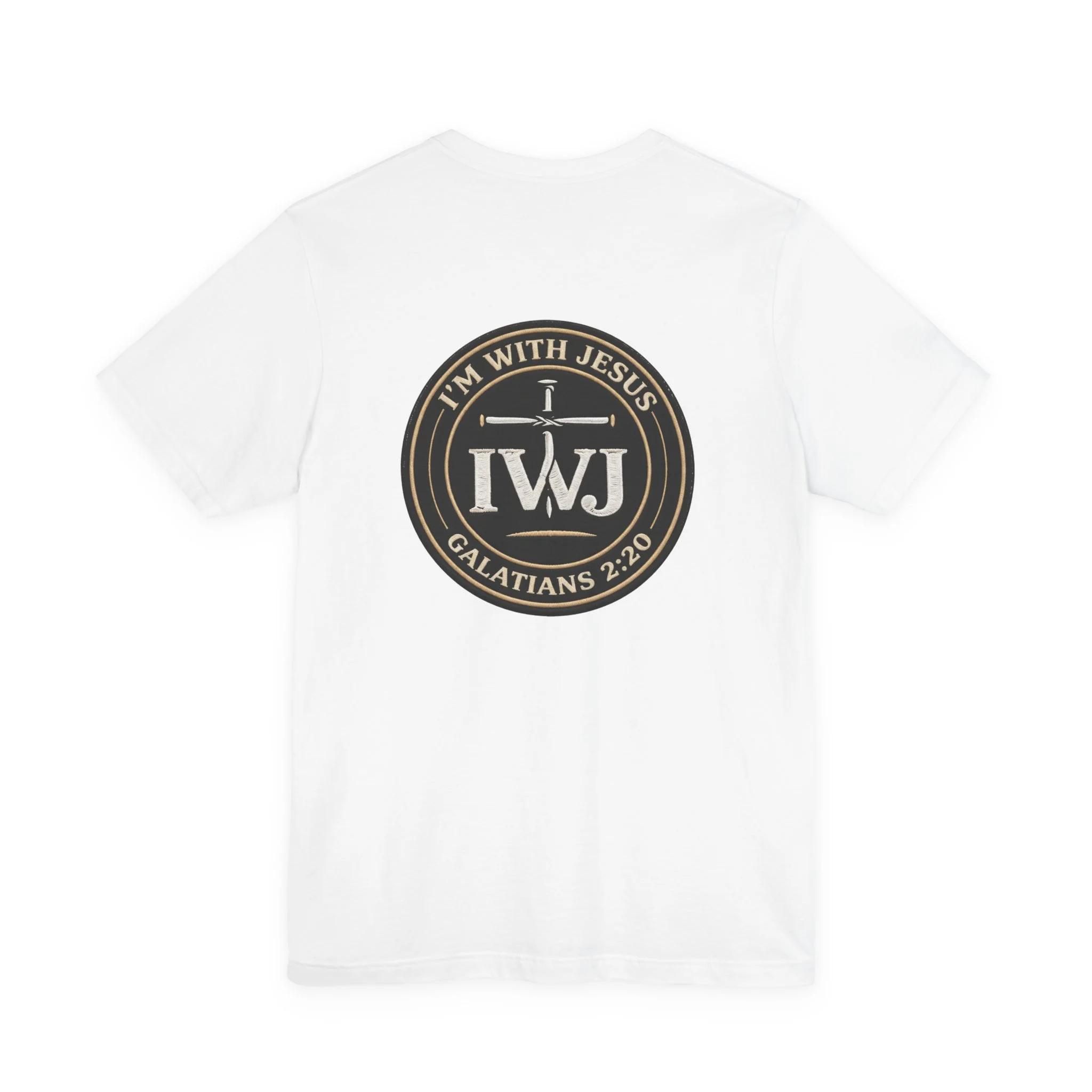IWJ Circle Logo Tee | Galatians 2:20 | IWJ Apparel | Faith Tee
