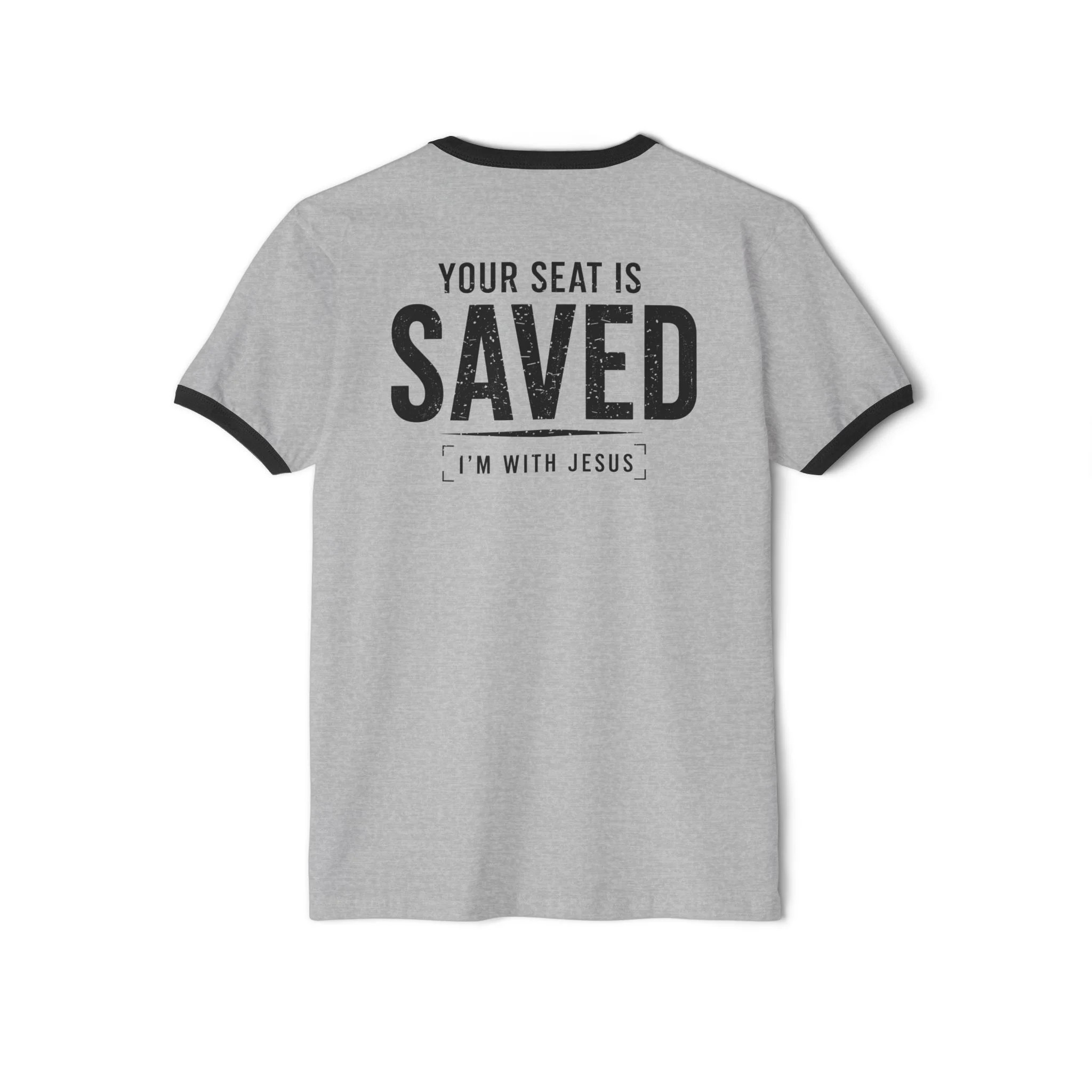 Your Seat Is Saved Ringer Tee | IWJ Fueling the Flock™ | Premium Christian Tee - Image 5