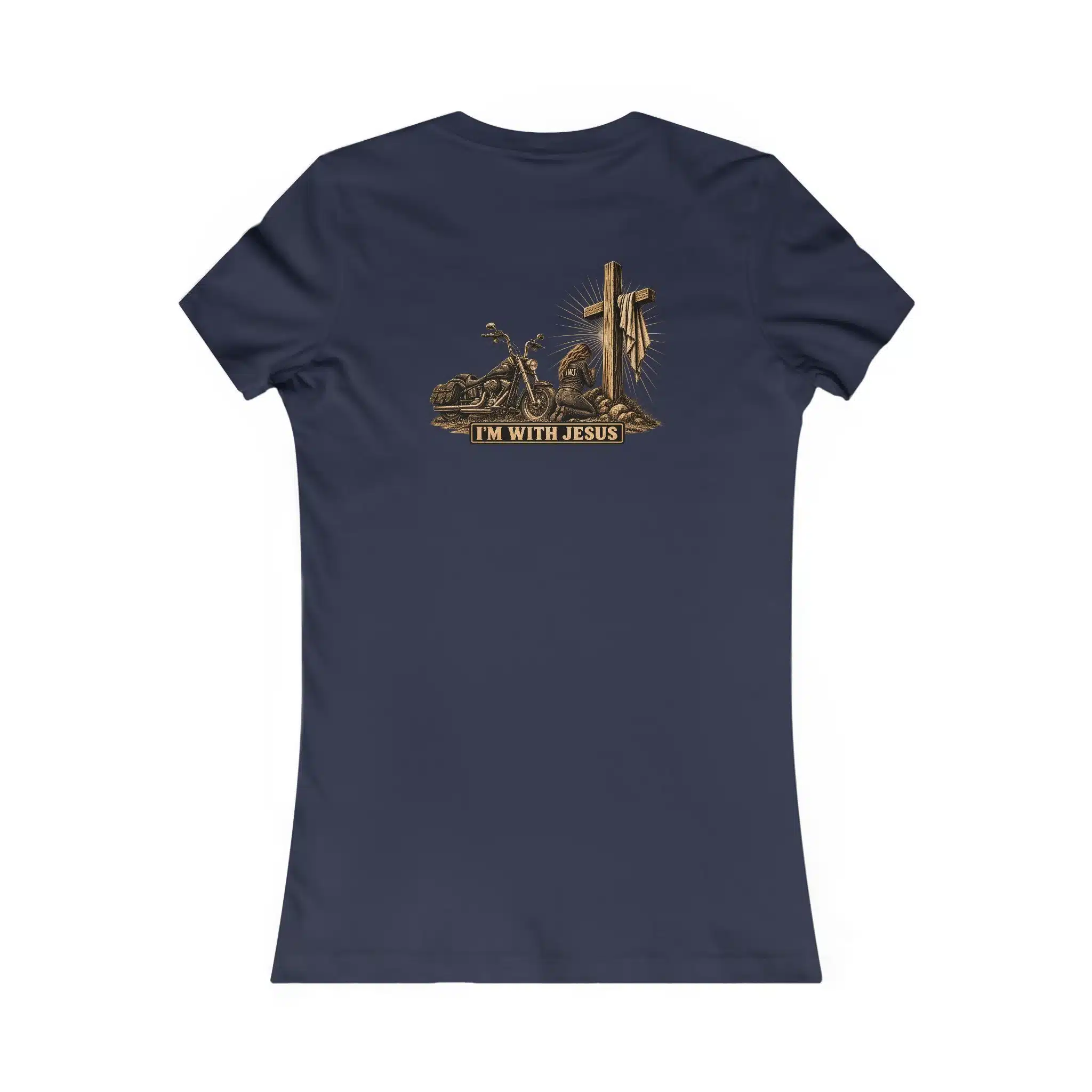 Women's Kneeling at the Cross T-Shirt | I’m With Jesus Christian Tee
