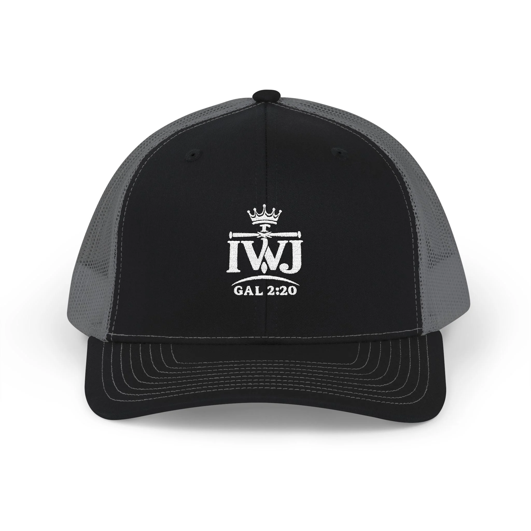 IWJ Crown Galatians 2:20 Trucker Hat | Premium Embroidered - Image 5