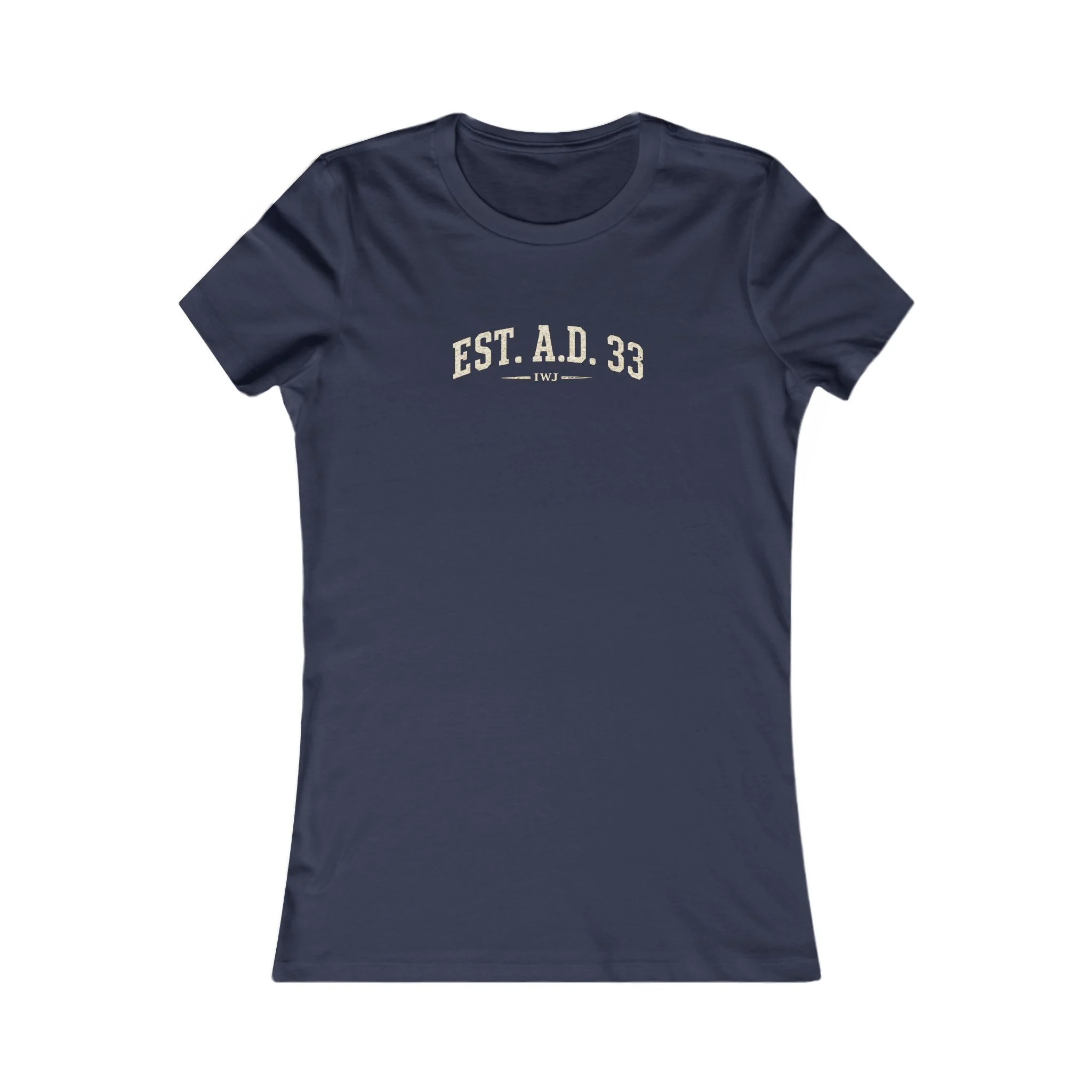Women's EST. A.D. 33 Vintage Distressed Tee | IWJ Heritage Collection - Image 4