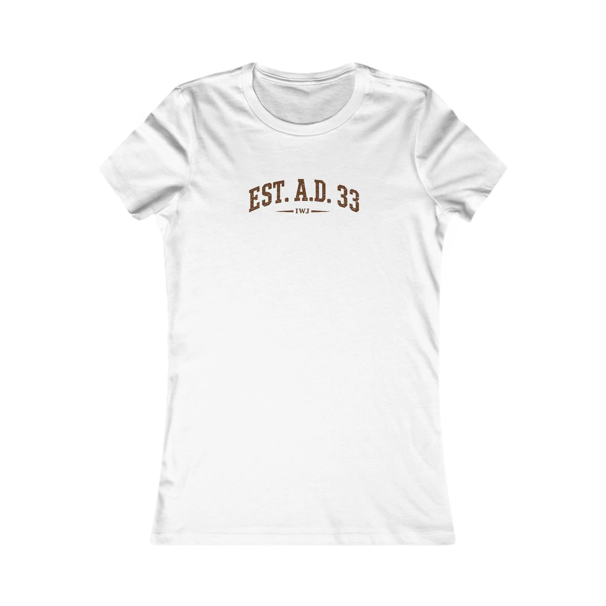 Women's EST. A.D. 33 Vintage Distressed Tee | IWJ Heritage Collection - Image 2