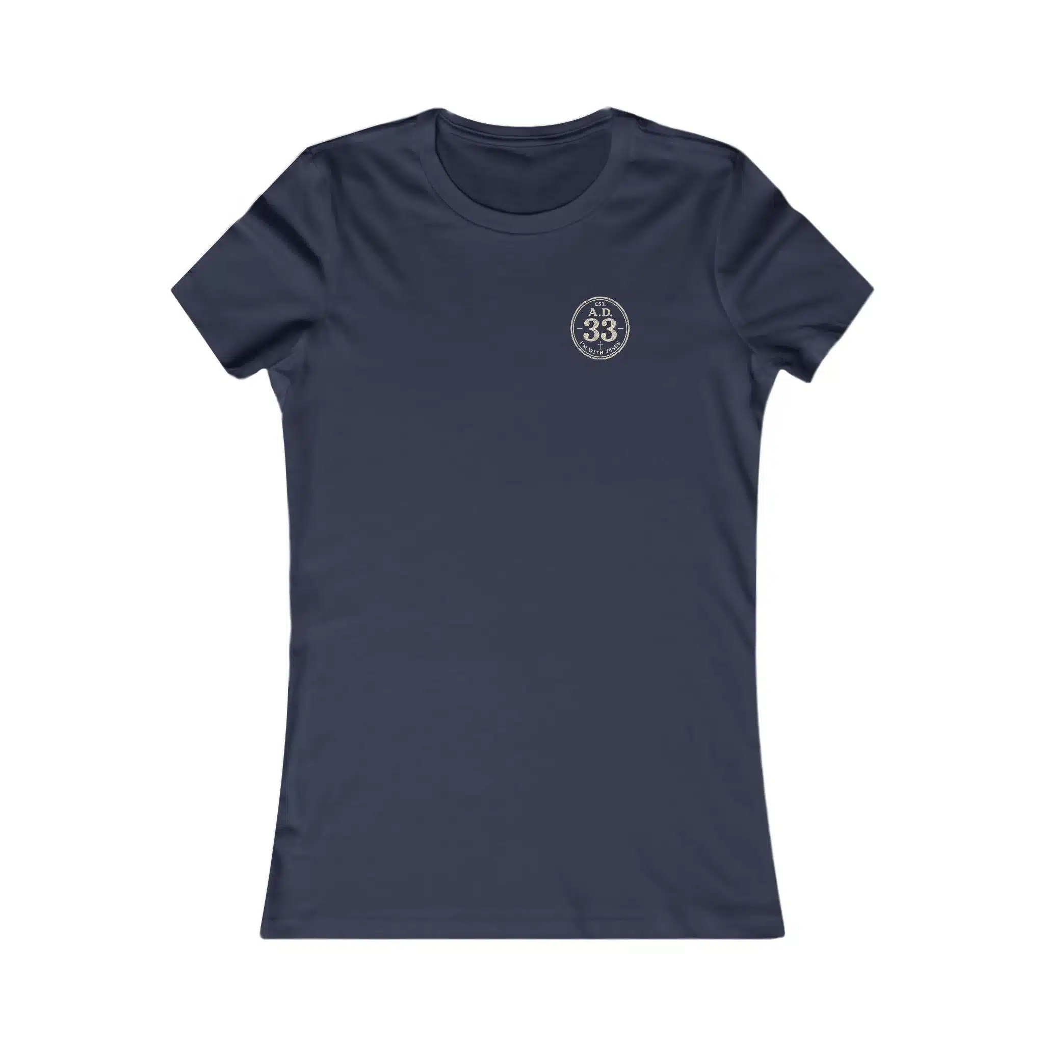 Women’s EST. A.D. 33 T-Shirt | Vintage Christian Shirt | I’m With Jesus - Image 2