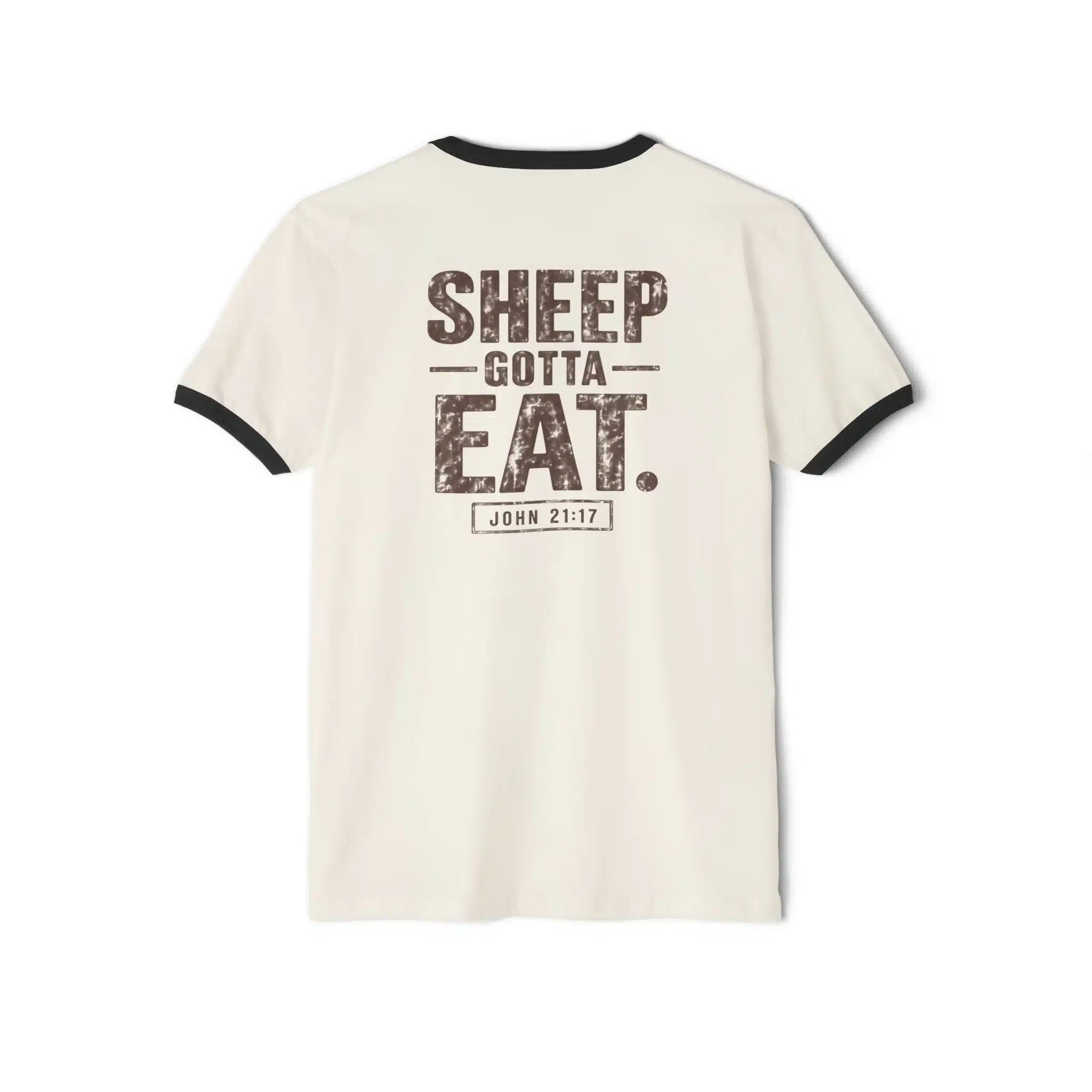 Fueling The Flock Sheep Gotta Eat T-Shirt | IWJ Ringer Tee - Image 3