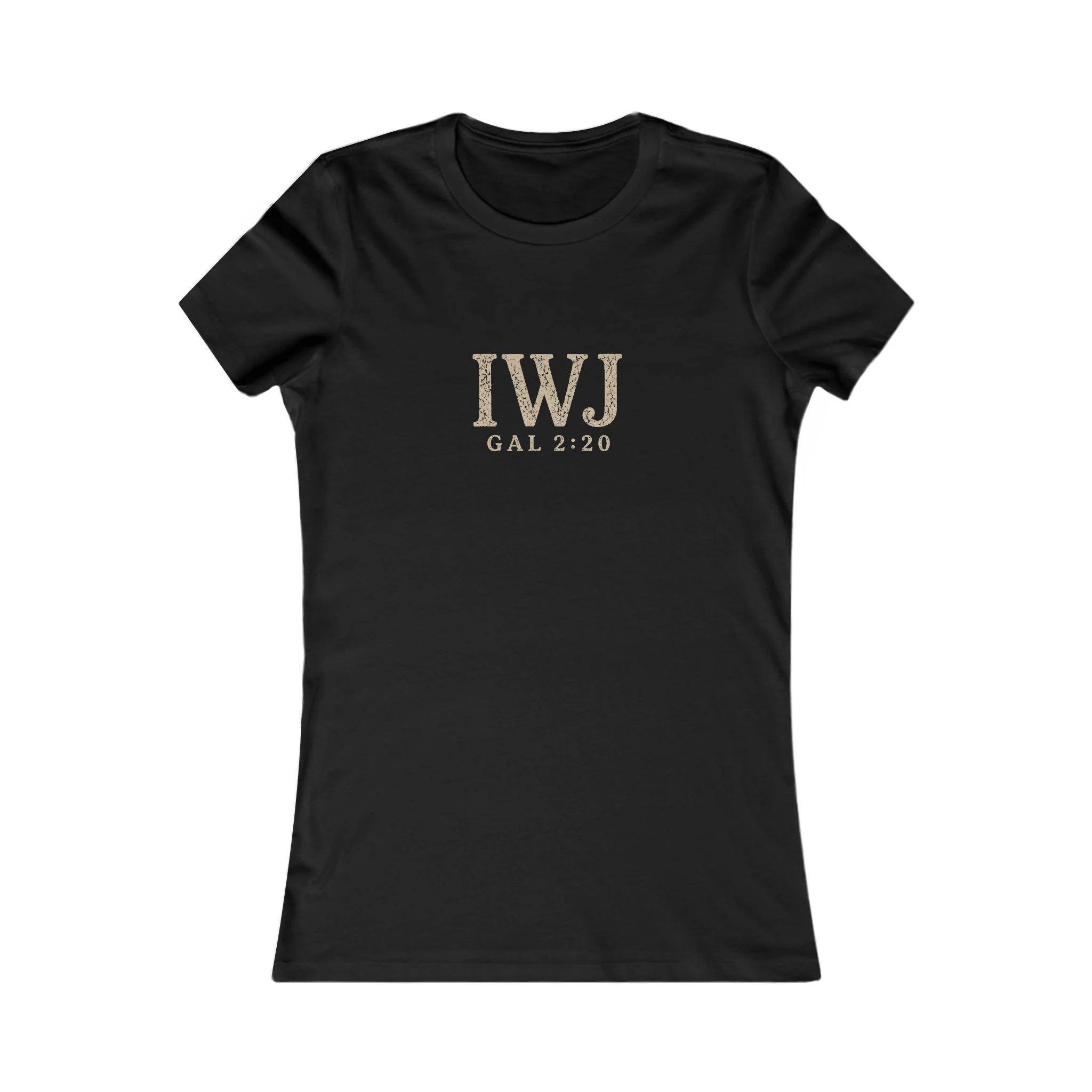 IWJ Galatians 2:20 Women’s Tee | Vintage Minimal Graphic Shirt - Image 2