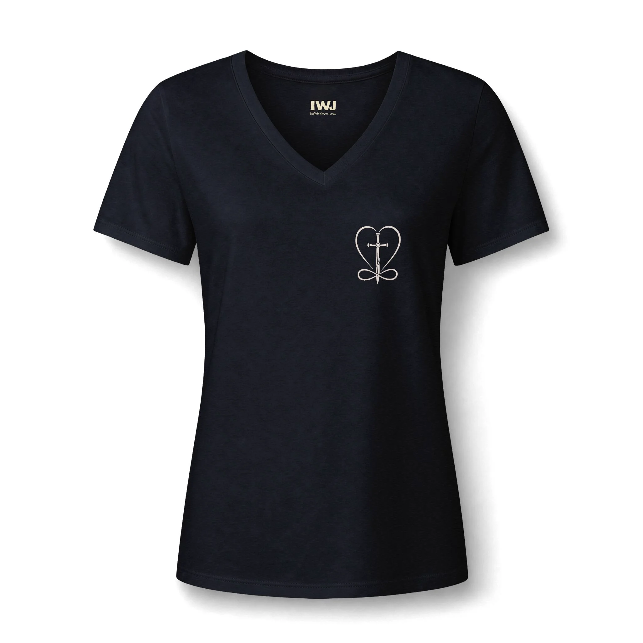 Beautifully Rooted In Christ | Women's V-Neck Christian T-Shirt | Rebekah Boutique Faith Apparel - Image 5