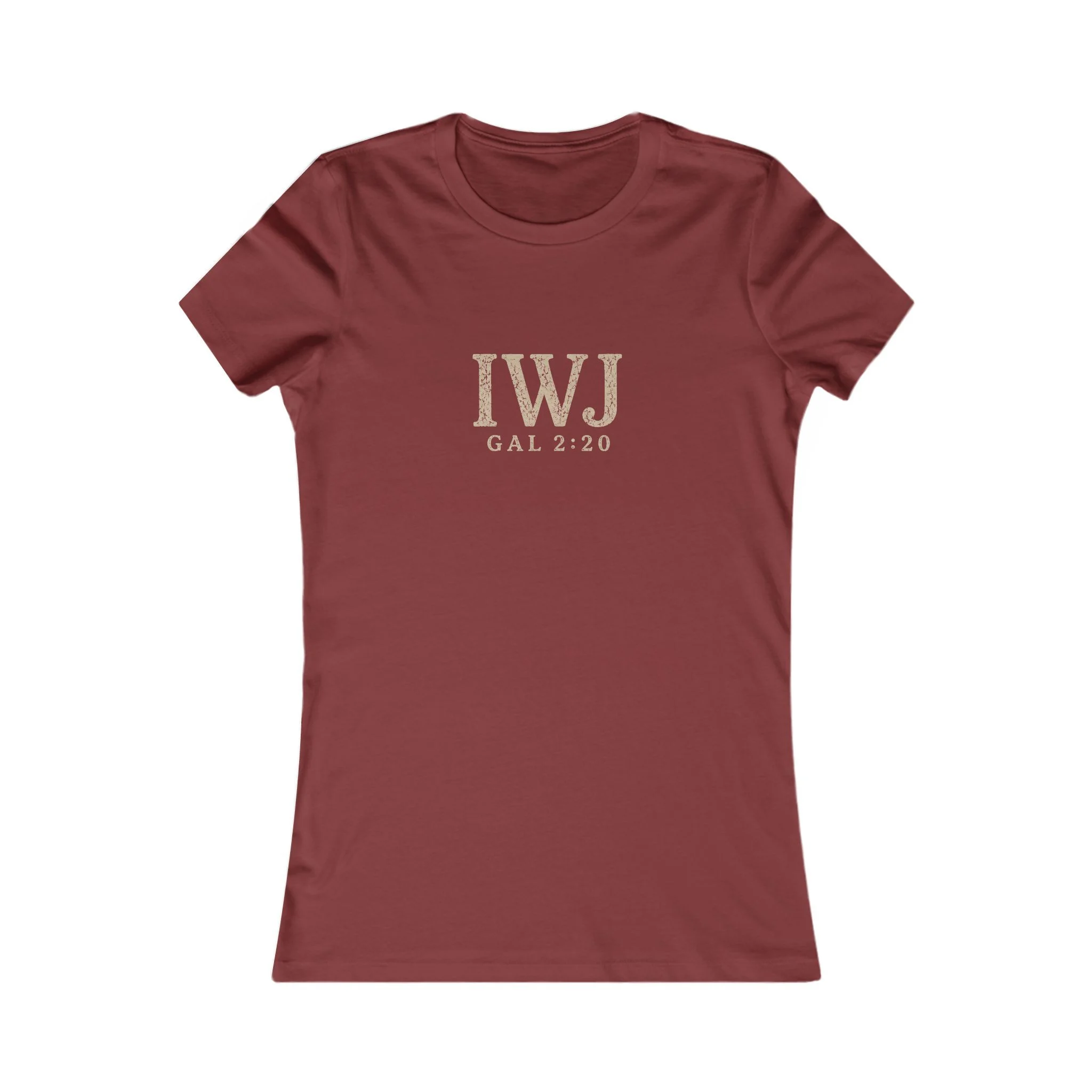 IWJ Galatians 2:20 Women’s Tee | Vintage Minimal Graphic Shirt - Image 4