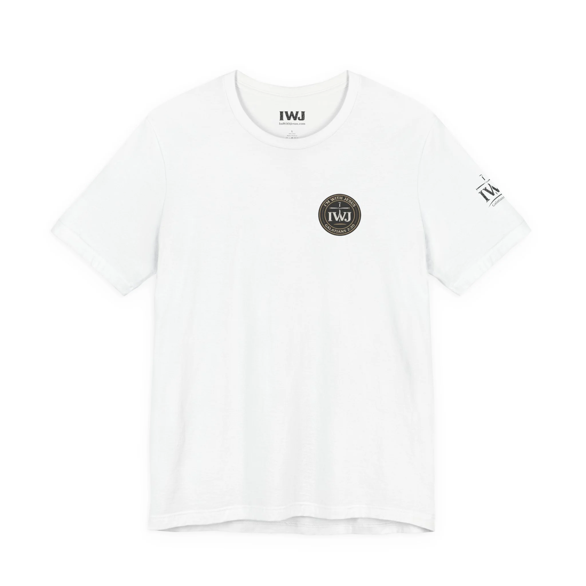 I'm With Jesus T-Shirt | Minimal Signature Galatians 2:20 | Faith Tee