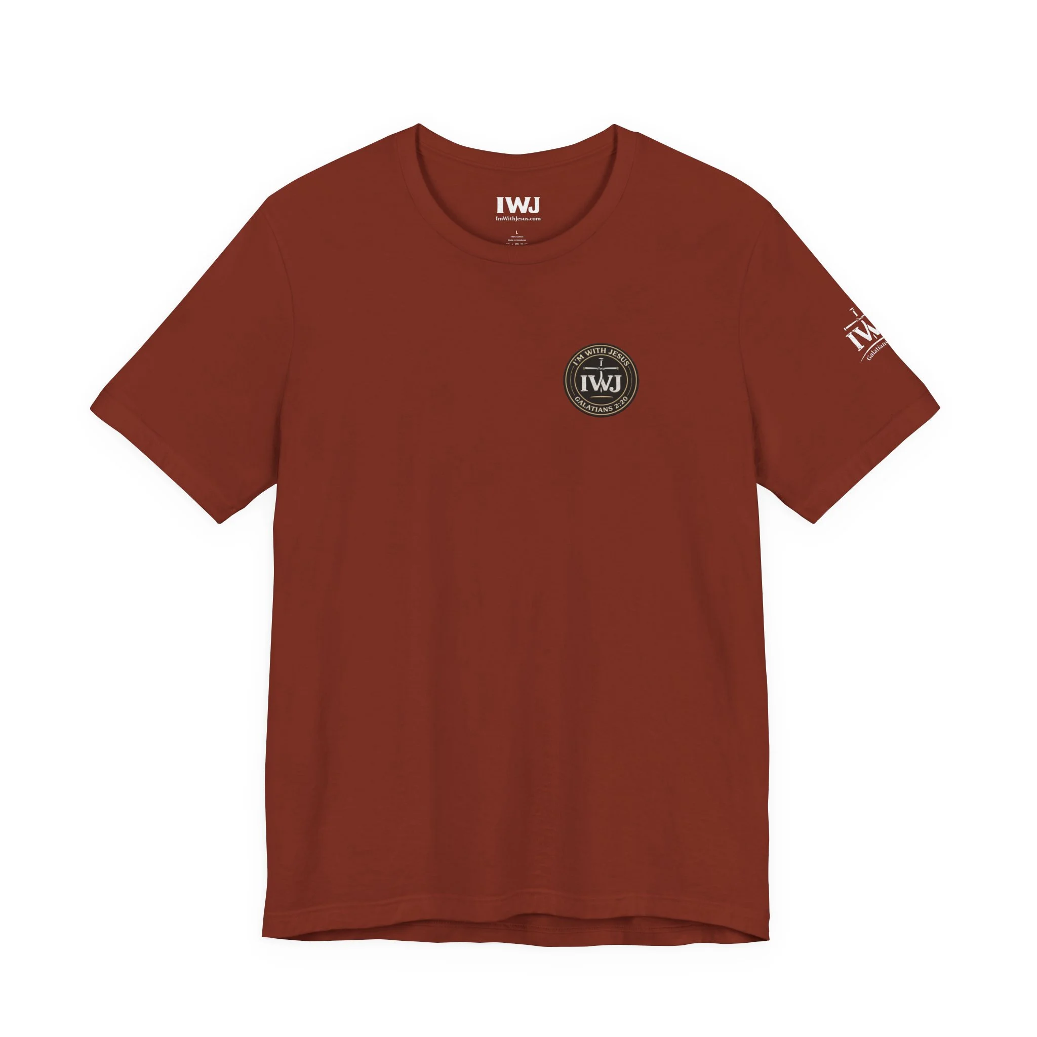 I'm With Jesus T-Shirt | Minimal Signature Galatians 2:20 | Faith Tee - Image 2