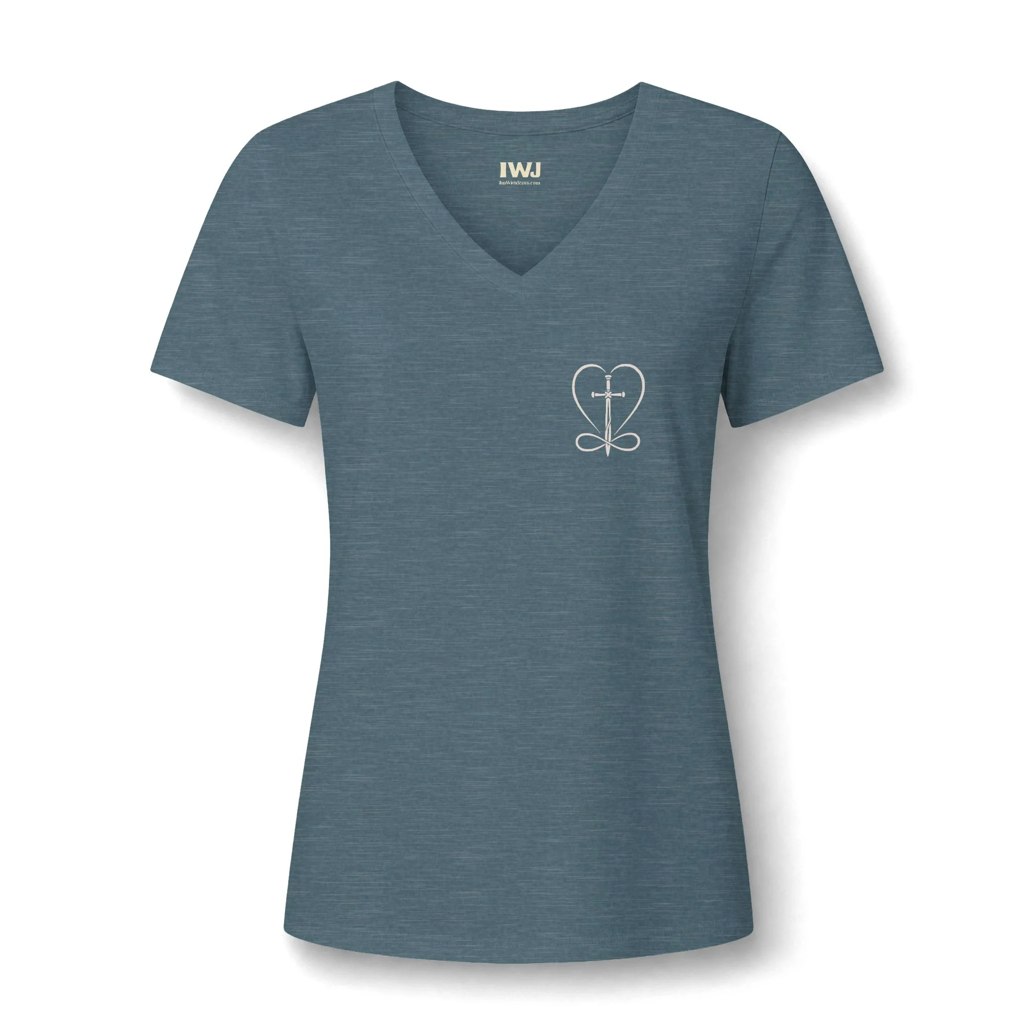 Beautifully Rooted In Christ | Women's V-Neck Christian T-Shirt | Rebekah Boutique Faith Apparel - Image 11