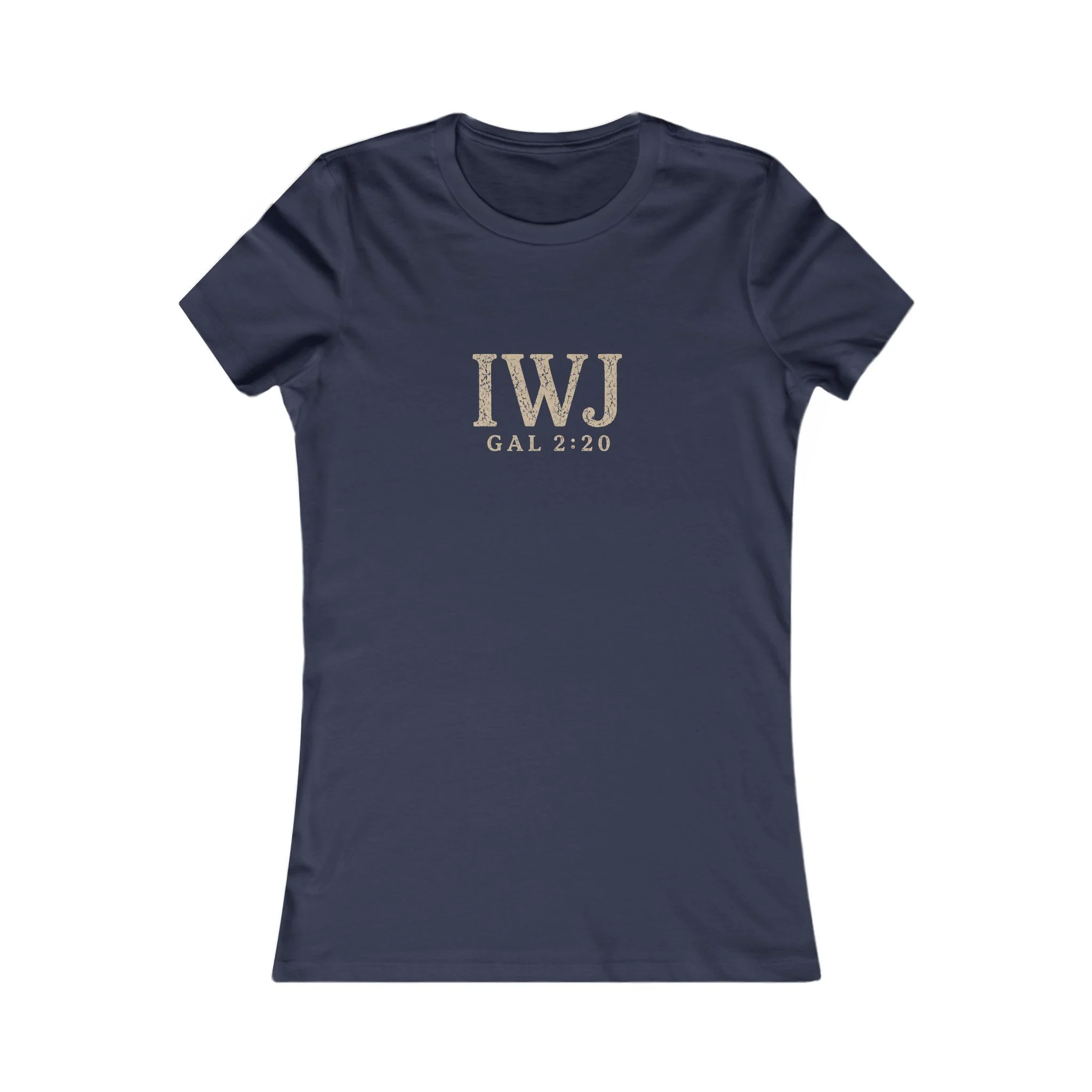 IWJ Galatians 2:20 Women’s Tee | Vintage Minimal Graphic Shirt - Image 3