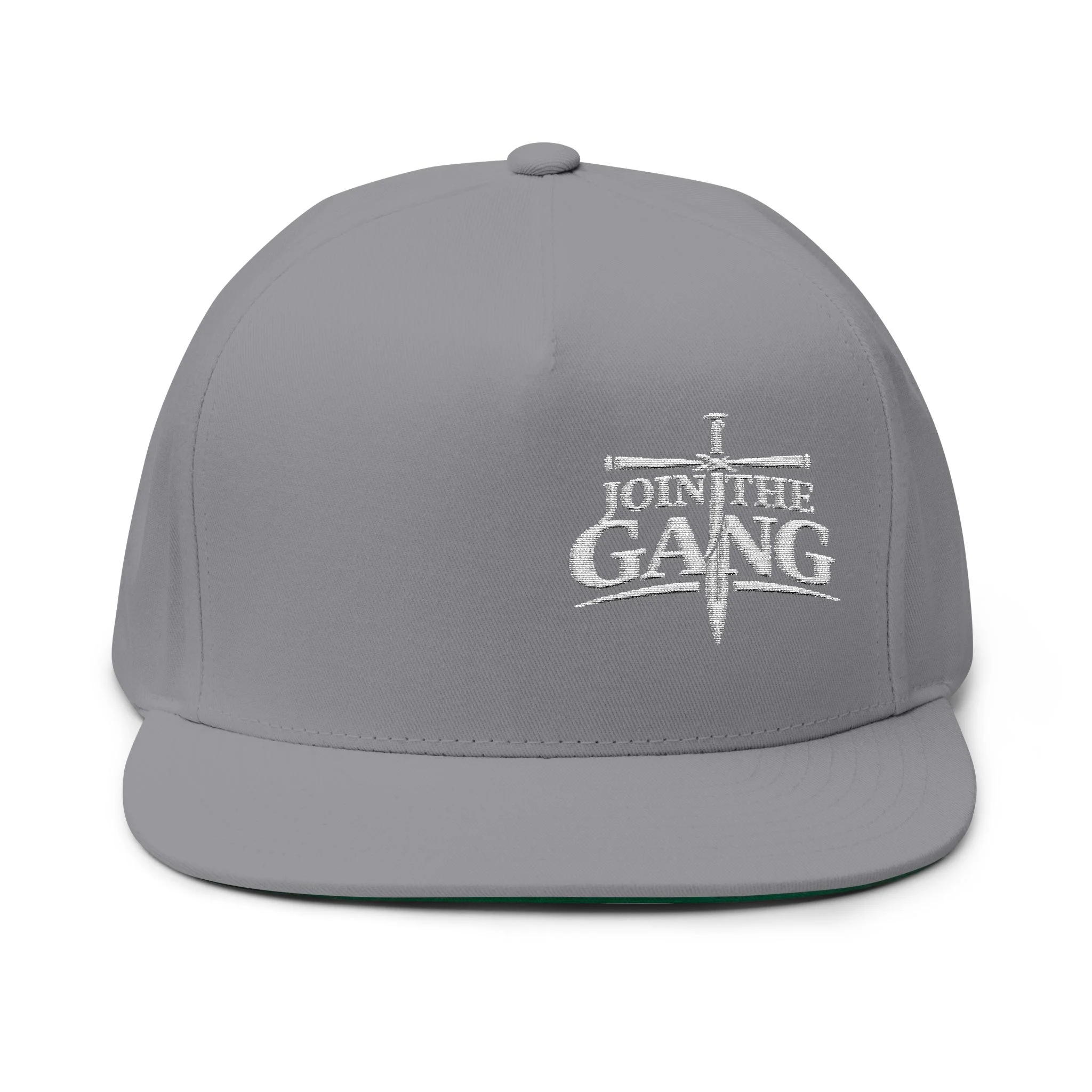 Join The Gang Hat | IWJ White Off Center Premium Streetwear Cap | (Sword Cross Faith Design) - Image 3