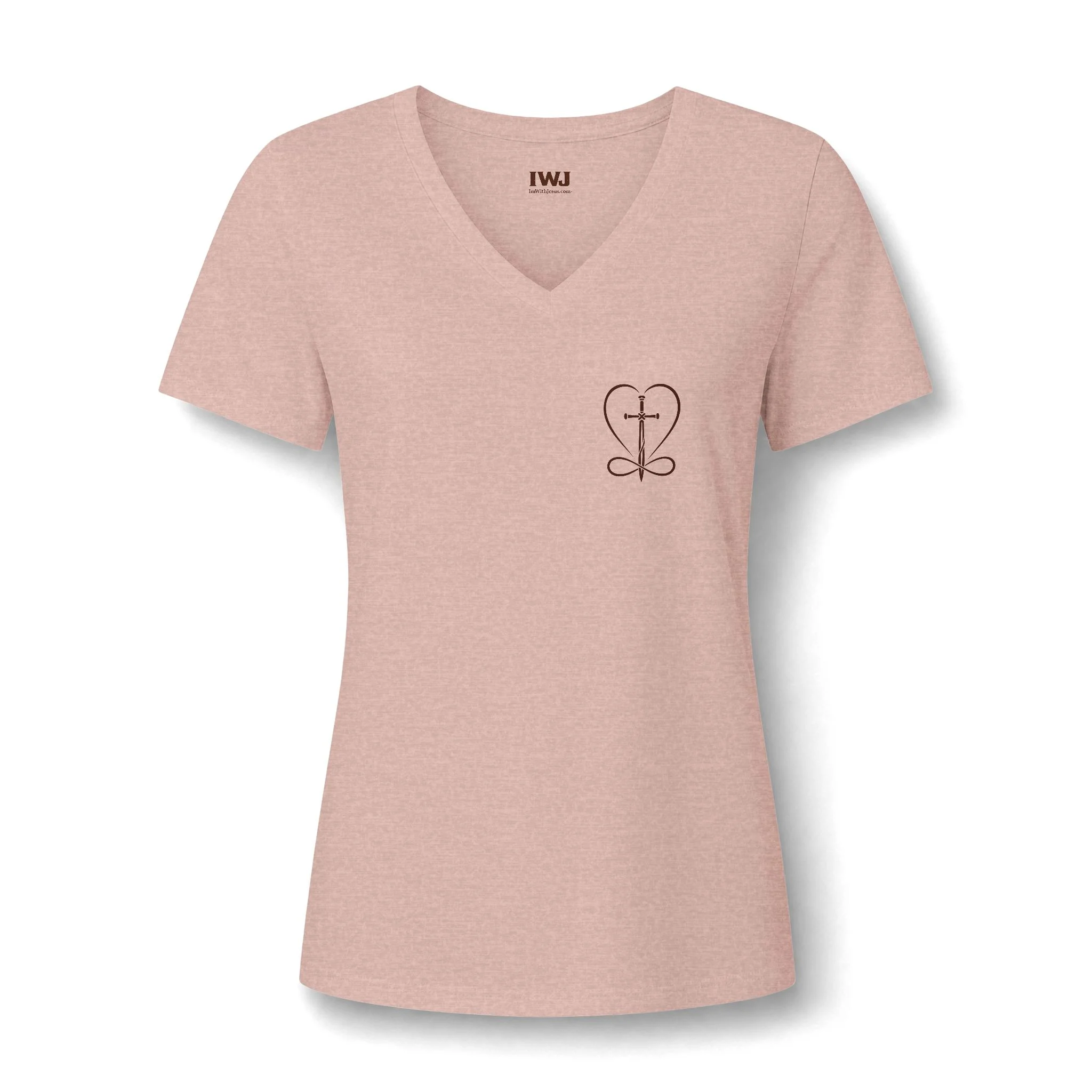 Beautifully Rooted In Christ | Women's V-Neck Christian T-Shirt | Rebekah Boutique Faith Apparel - Image 7