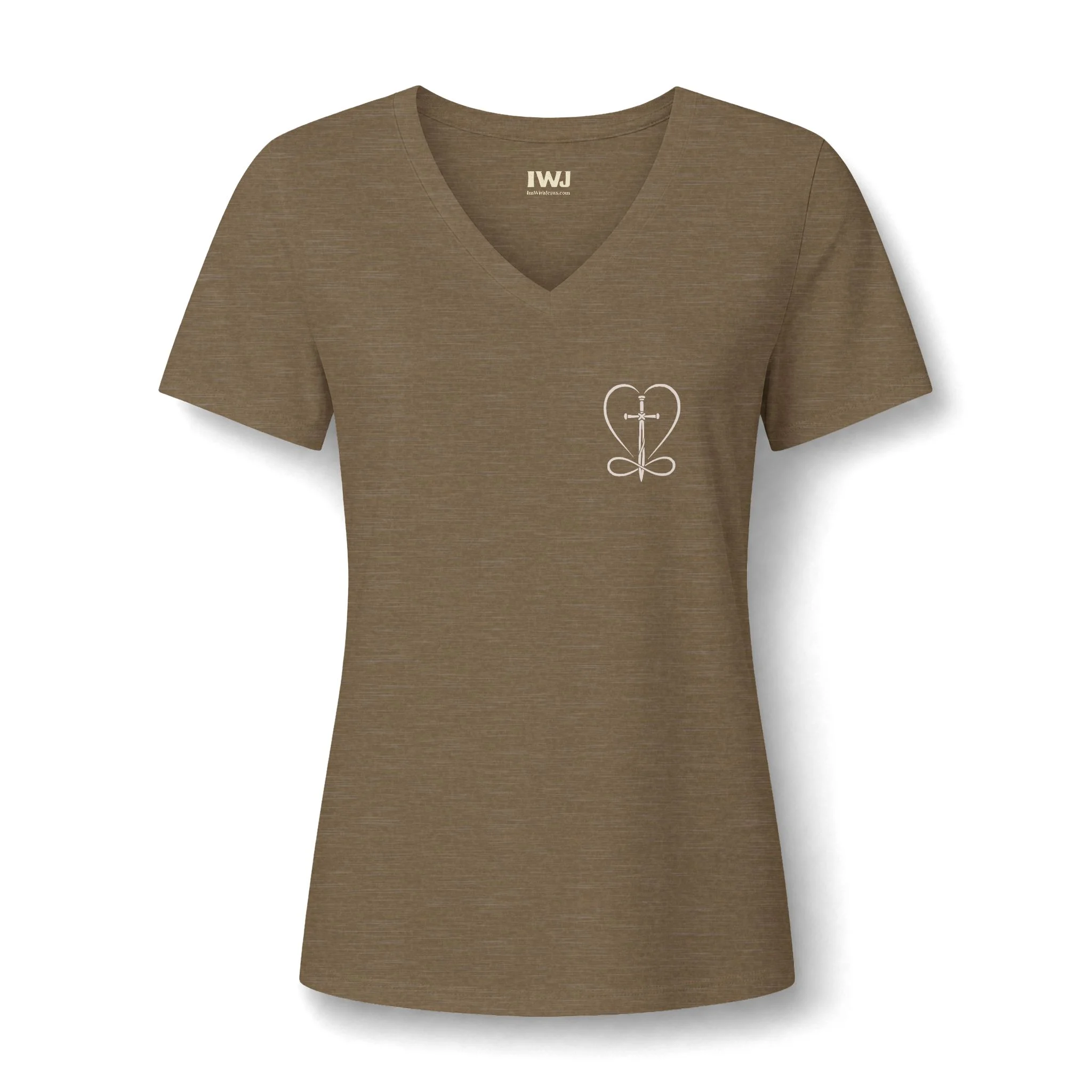 Beautifully Rooted In Christ | Women's V-Neck Christian T-Shirt | Rebekah Boutique Faith Apparel - Image 9