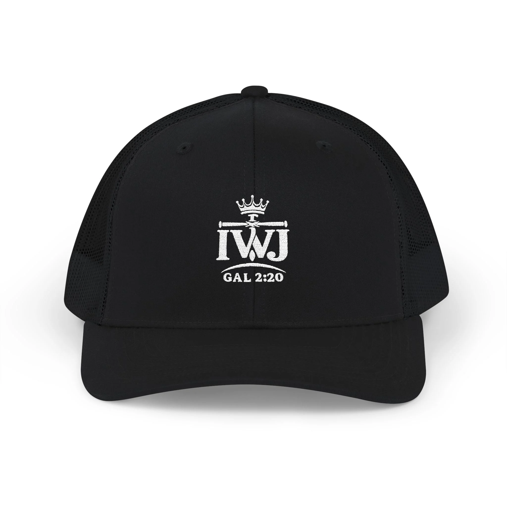 IWJ Crown Galatians 2:20 Trucker Hat | Premium Embroidered - Image 7