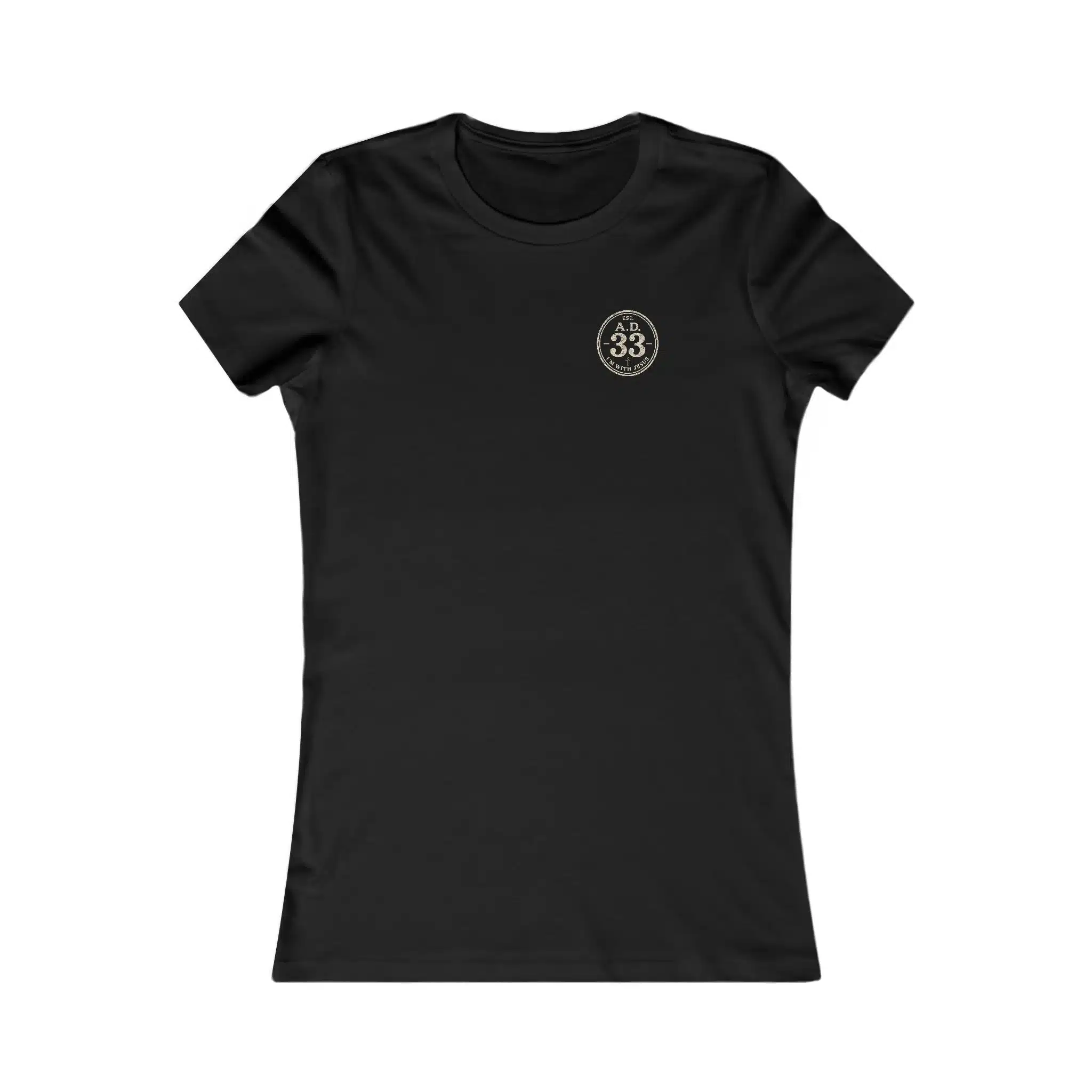 Women’s EST. A.D. 33 T-Shirt | Vintage Christian Shirt | I’m With Jesus - Image 3