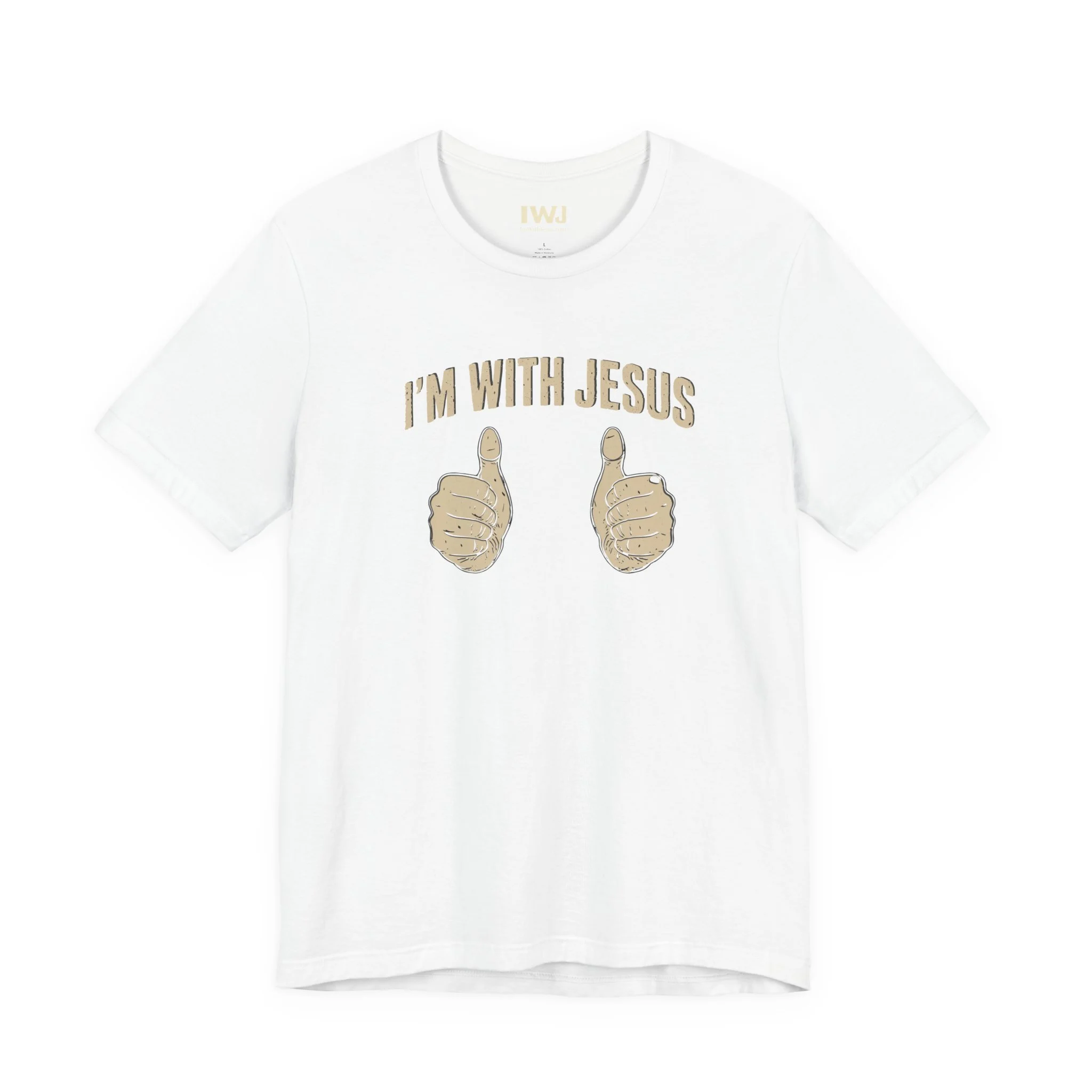 I’m With Jesus Front / Are You? Back T-Shirt | IWJ Faith Apparel - Image 5