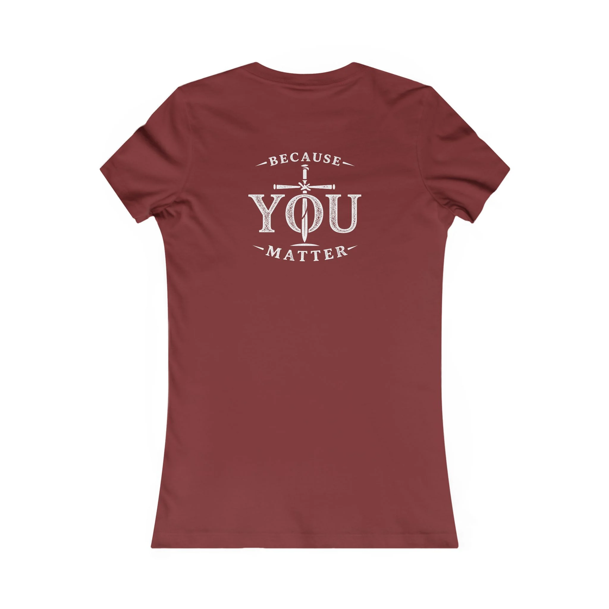 Women’s Because YOU Matter T-Shirt | IWJ Christian Faith Tee | I'm With Jesus - Image 11