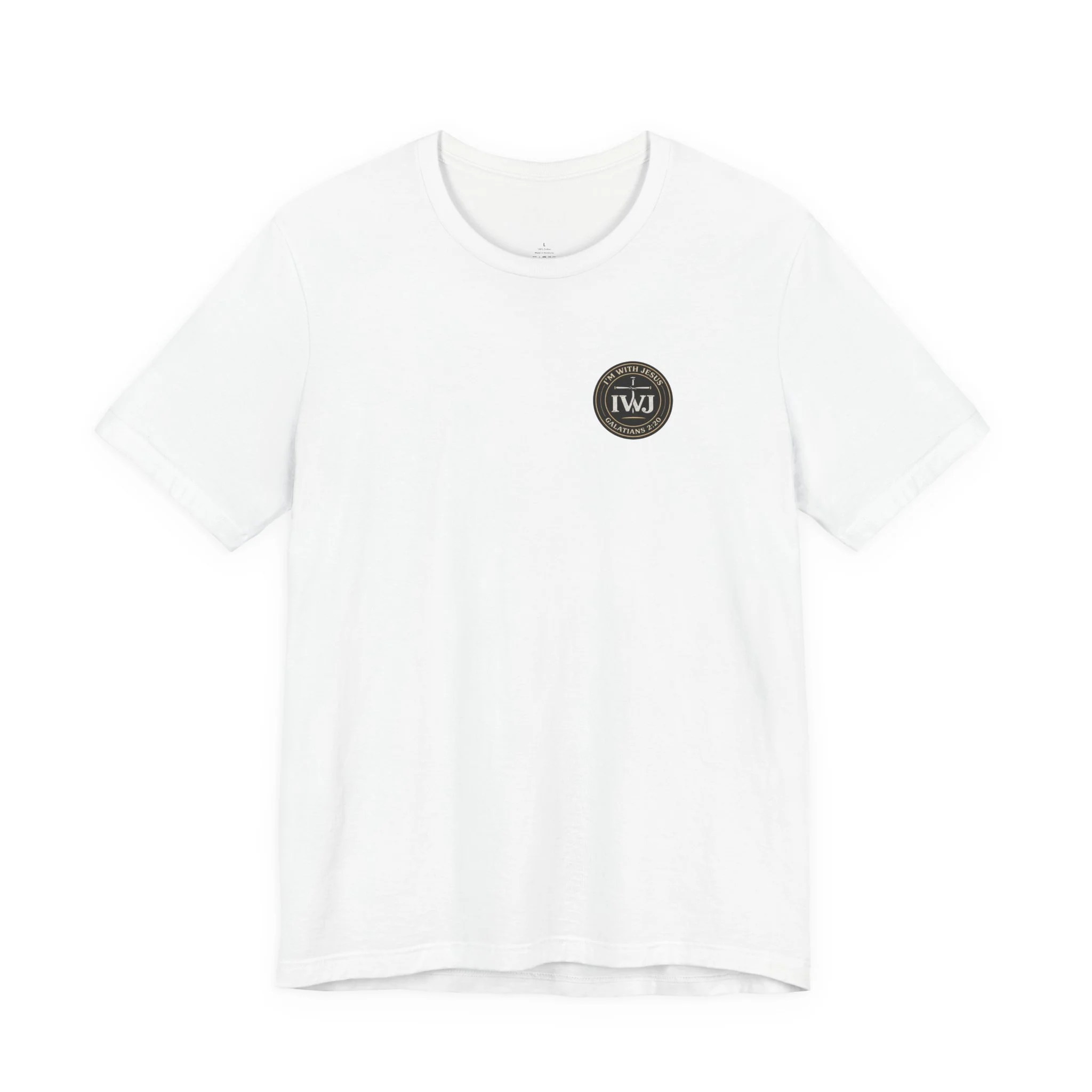 IWJ Circle Logo Tee | Galatians 2:20 | IWJ Apparel | Faith Tee - Image 2