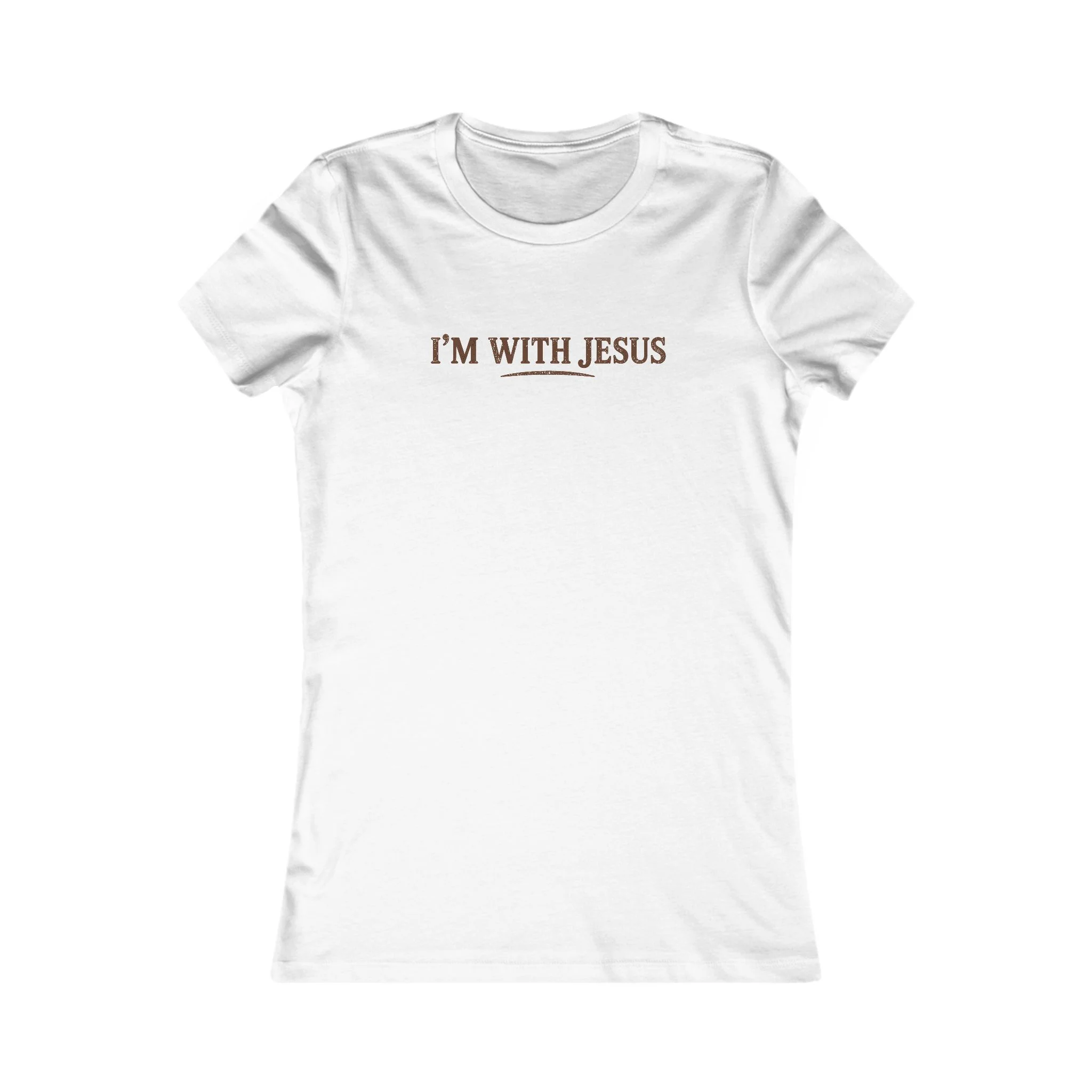 Women's I’m With Jesus T-Shirt | Christian Faith Tee | Bold Front Statement Shirt - Image 4