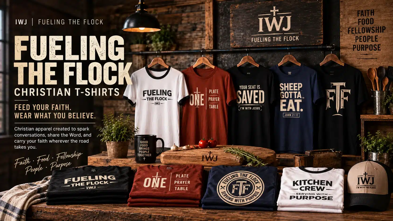 Fueling The Flock Christian T Shirts I'm WIth Jesus