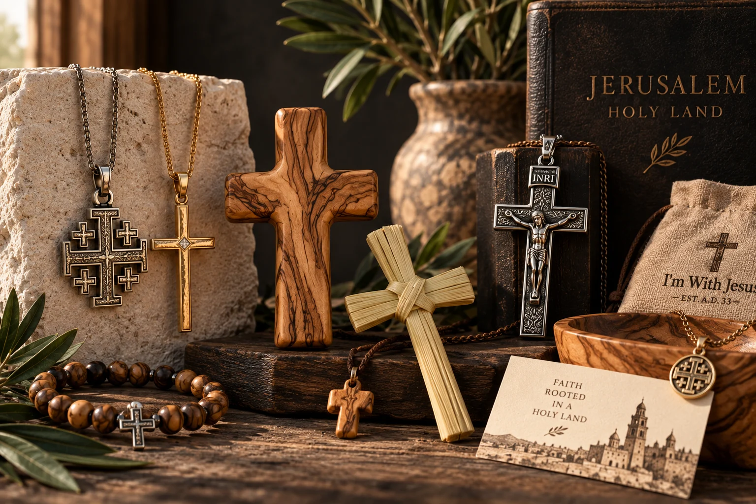 The Bethlehem Collection Crosses Cross Necklace